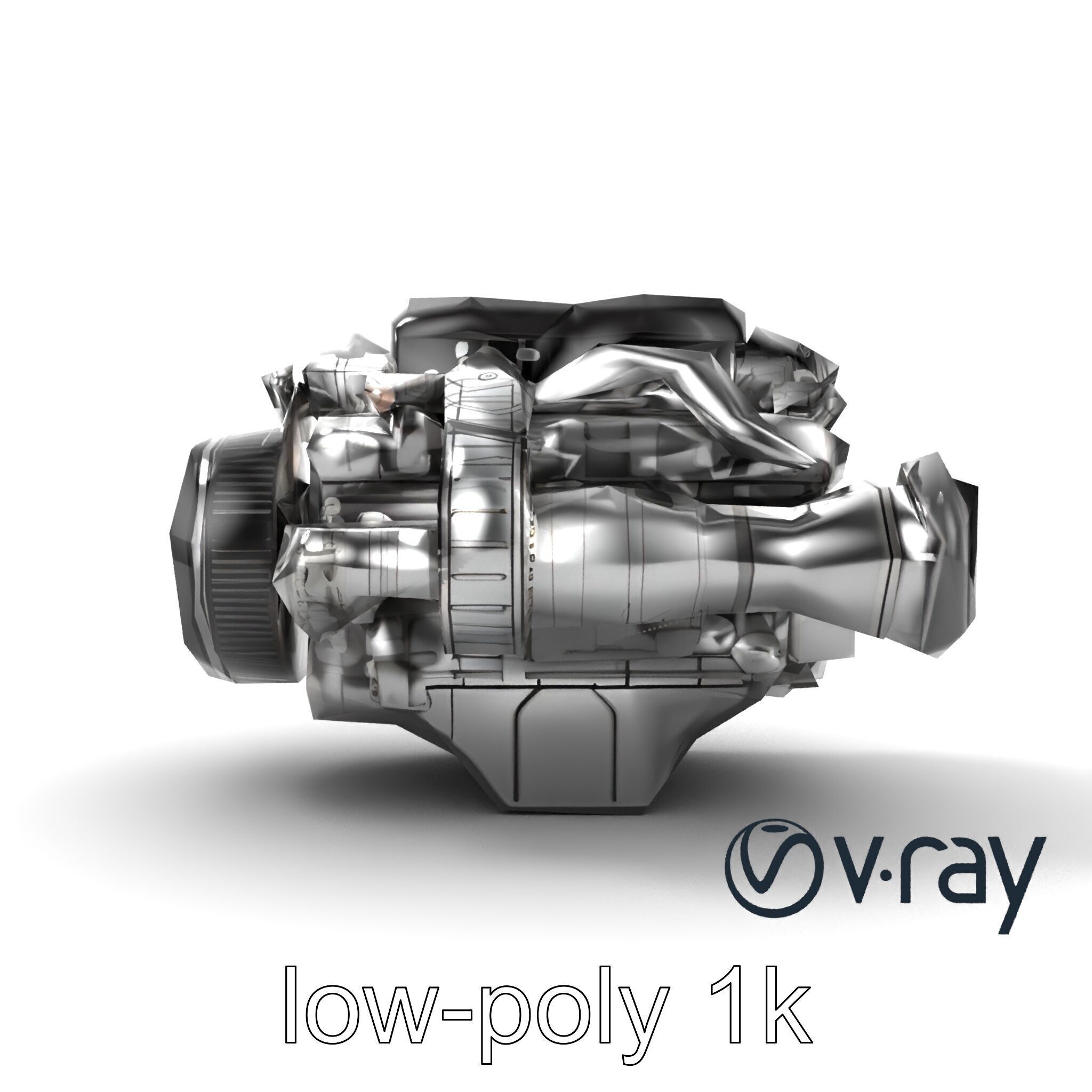 Supercharged V8 Engine with Reinforced Internals model pack Low-poly 3D model_17