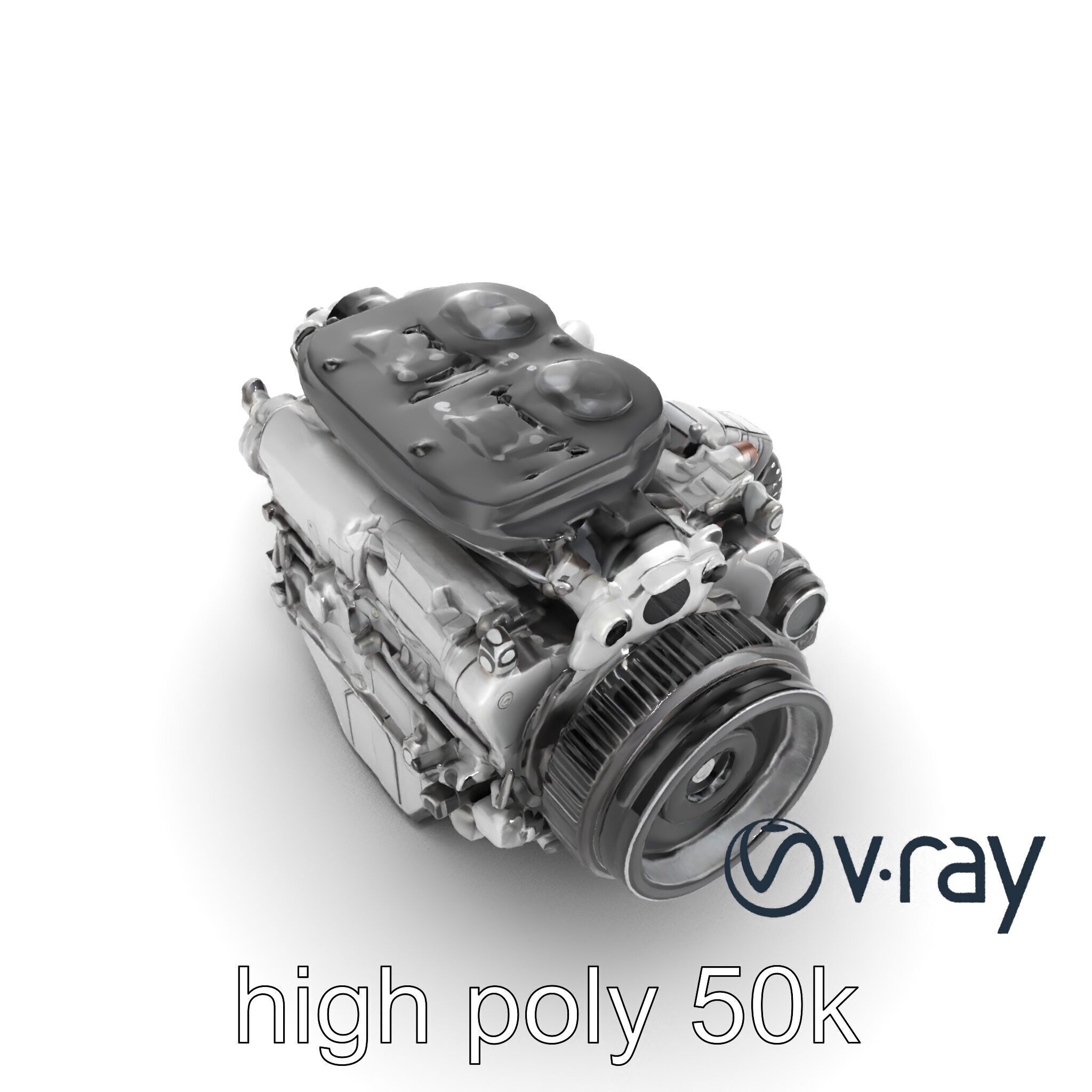 Supercharged V8 Engine with Reinforced Internals model pack Low-poly 3D model_11