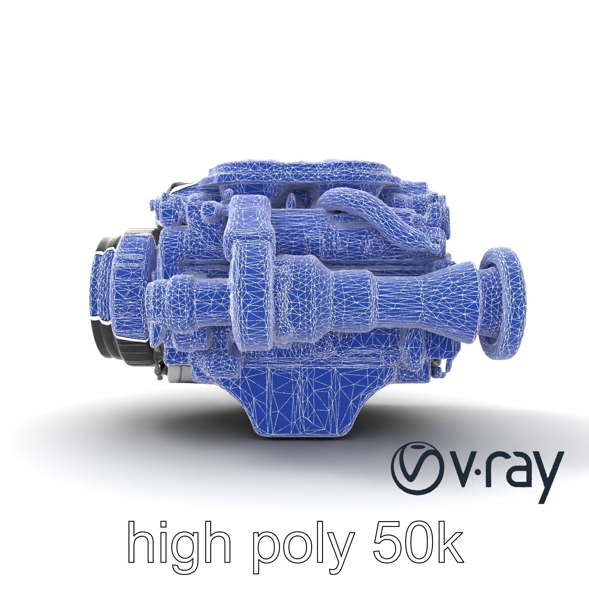 Supercharged V8 Engine with Reinforced Internals model pack Low-poly 3D model_26