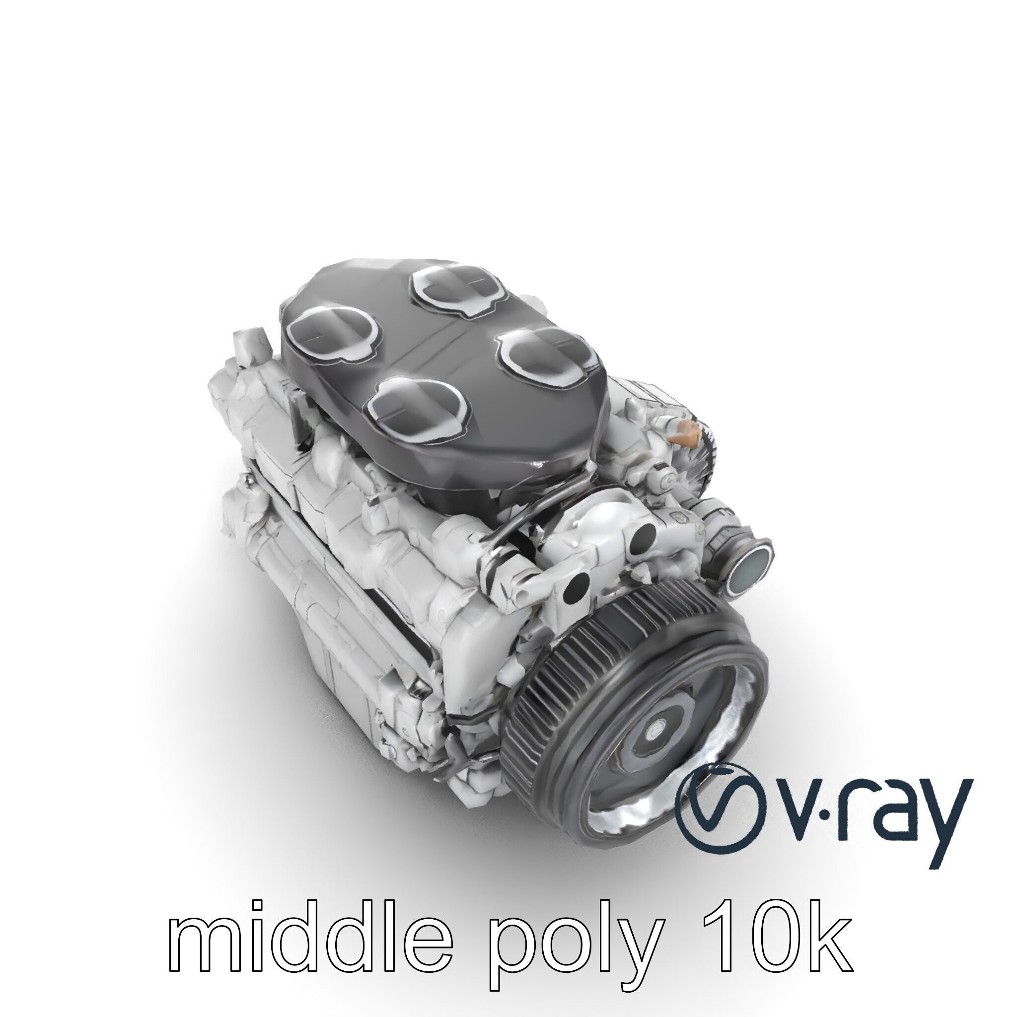 Supercharged V8 Engine with Reinforced Internals model pack Low-poly 3D model_18