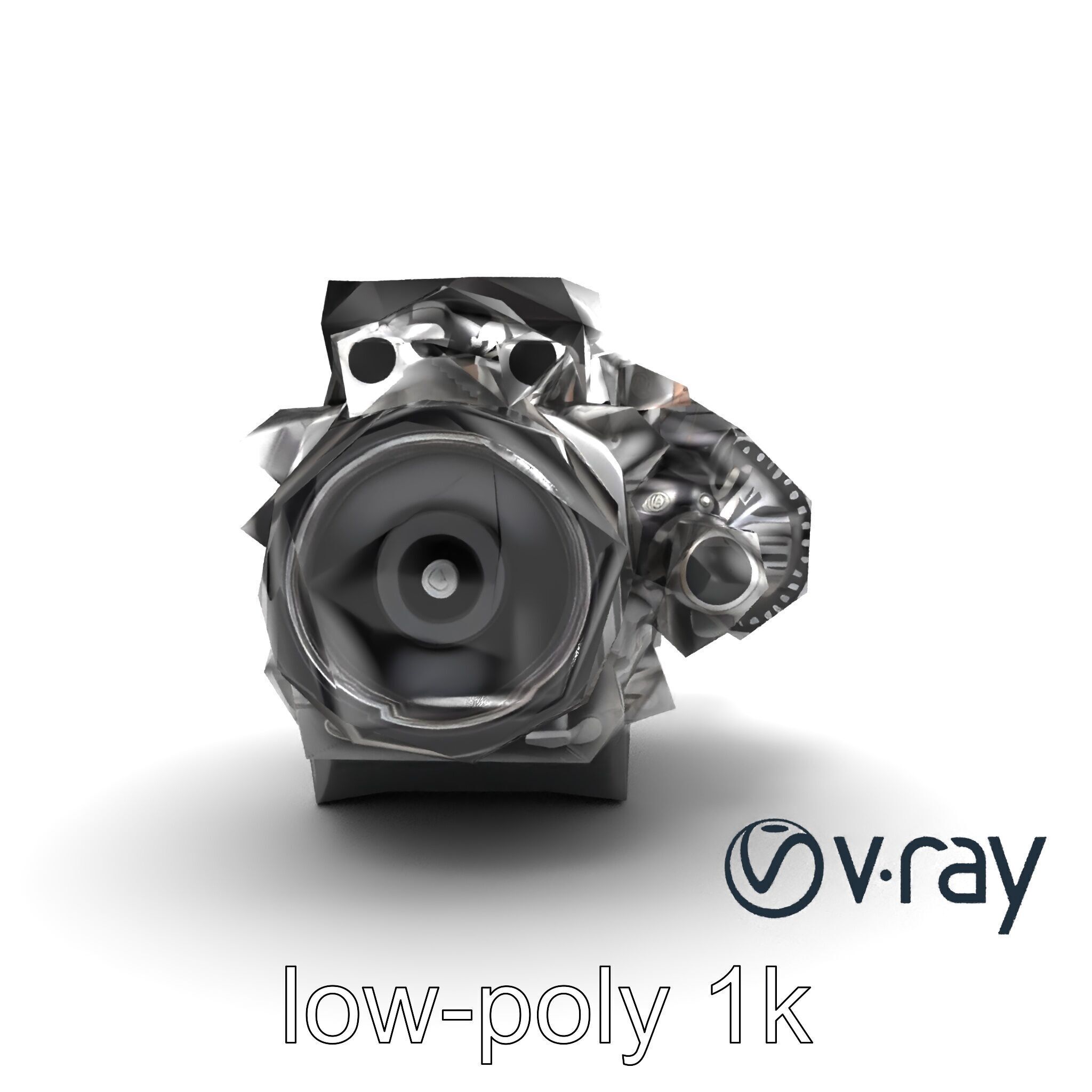 Supercharged V8 Engine with Reinforced Internals model pack Low-poly 3D model_21