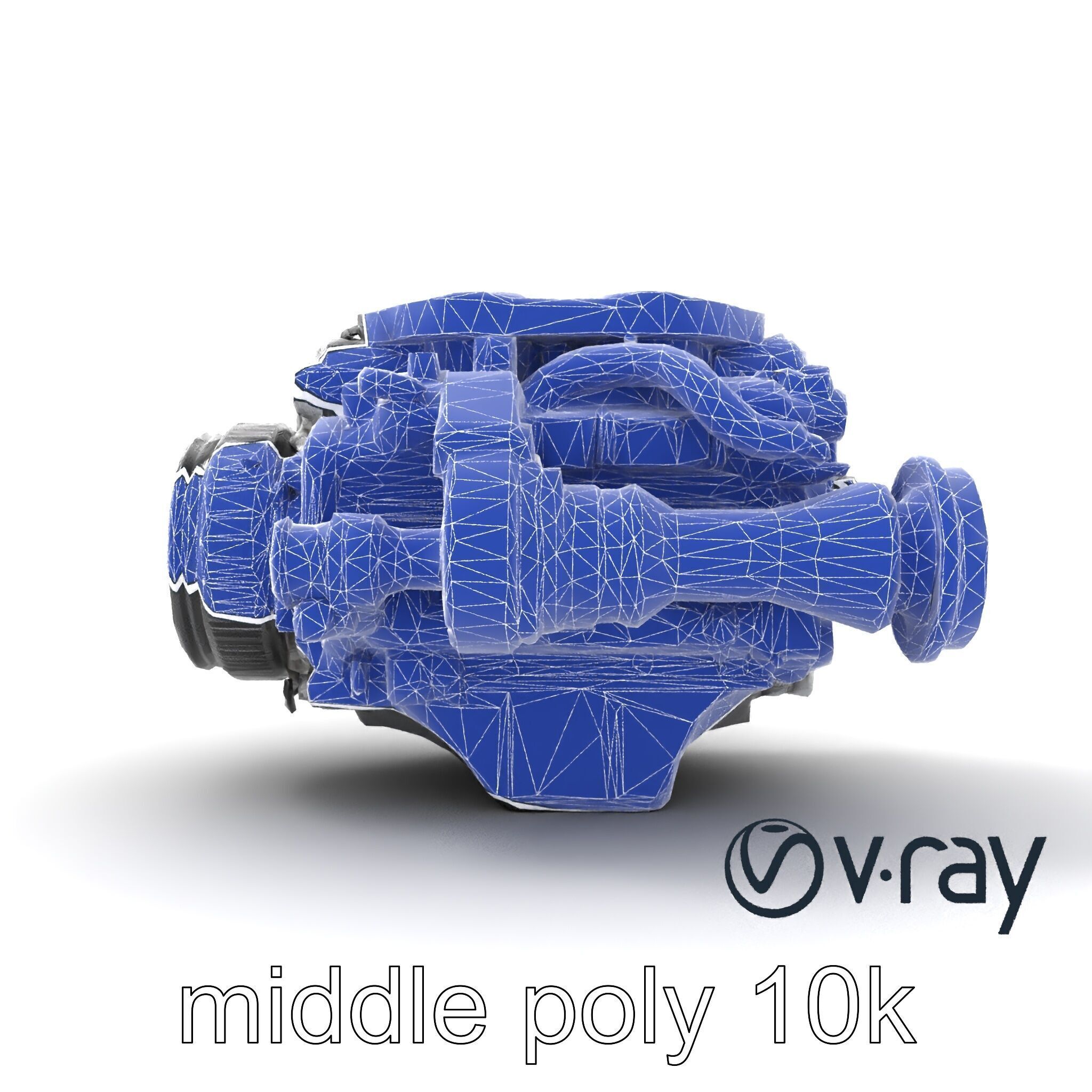 Supercharged V8 Engine with Reinforced Internals model pack Low-poly 3D model_28