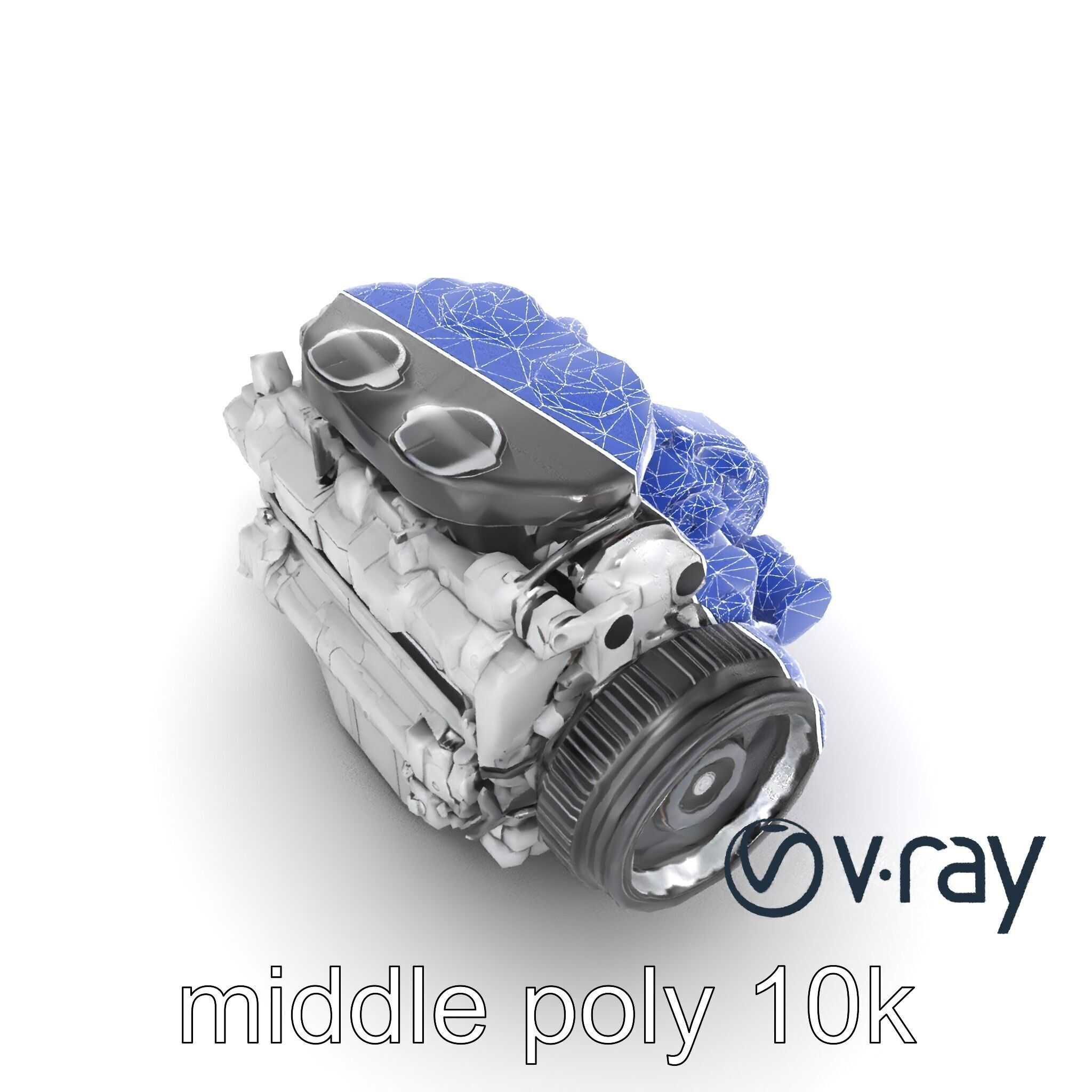 Supercharged V8 Engine with Reinforced Internals model pack Low-poly 3D model_29