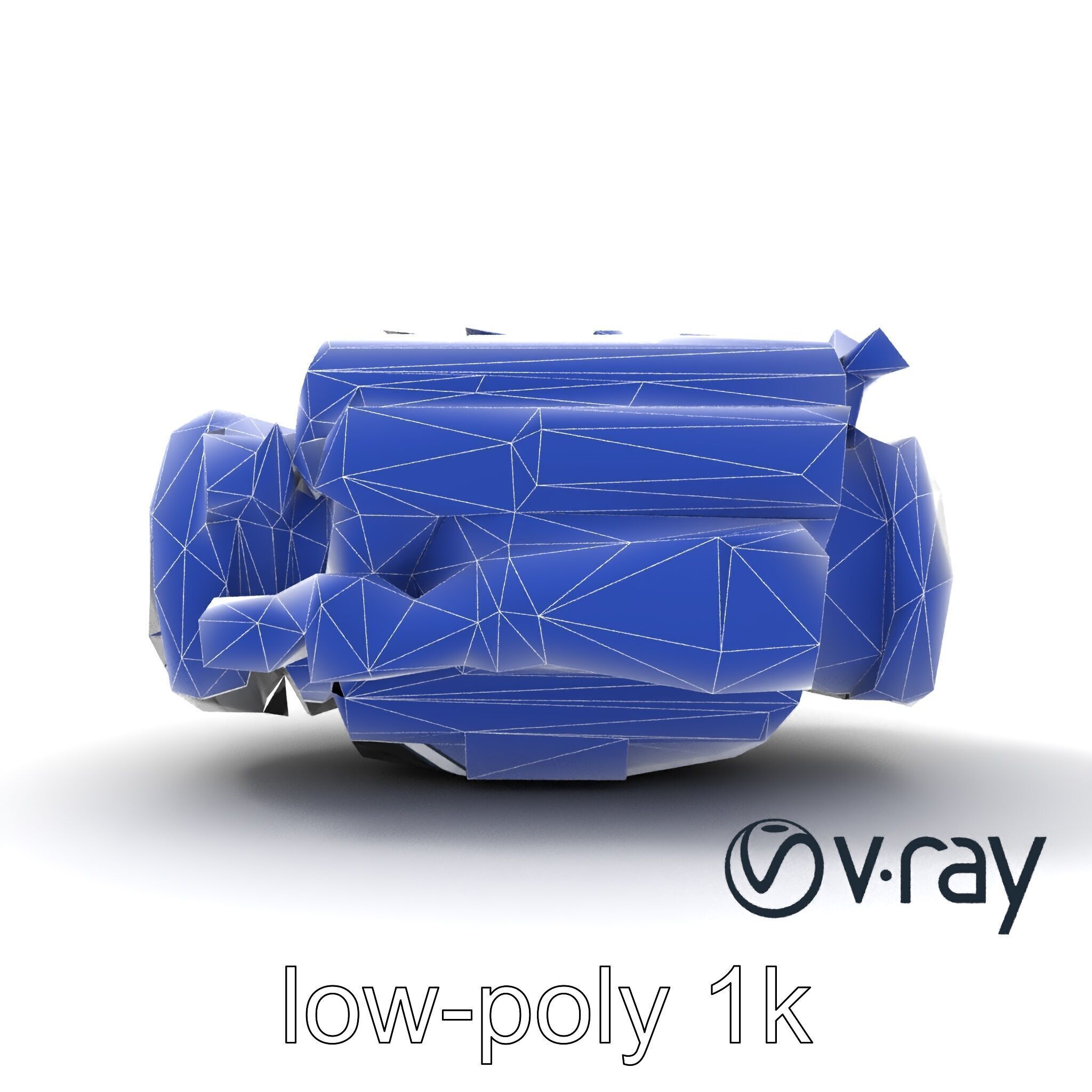 Boxer Flat-4 Engine model pack with detailed cross-braced  Low-poly 3D model_28
