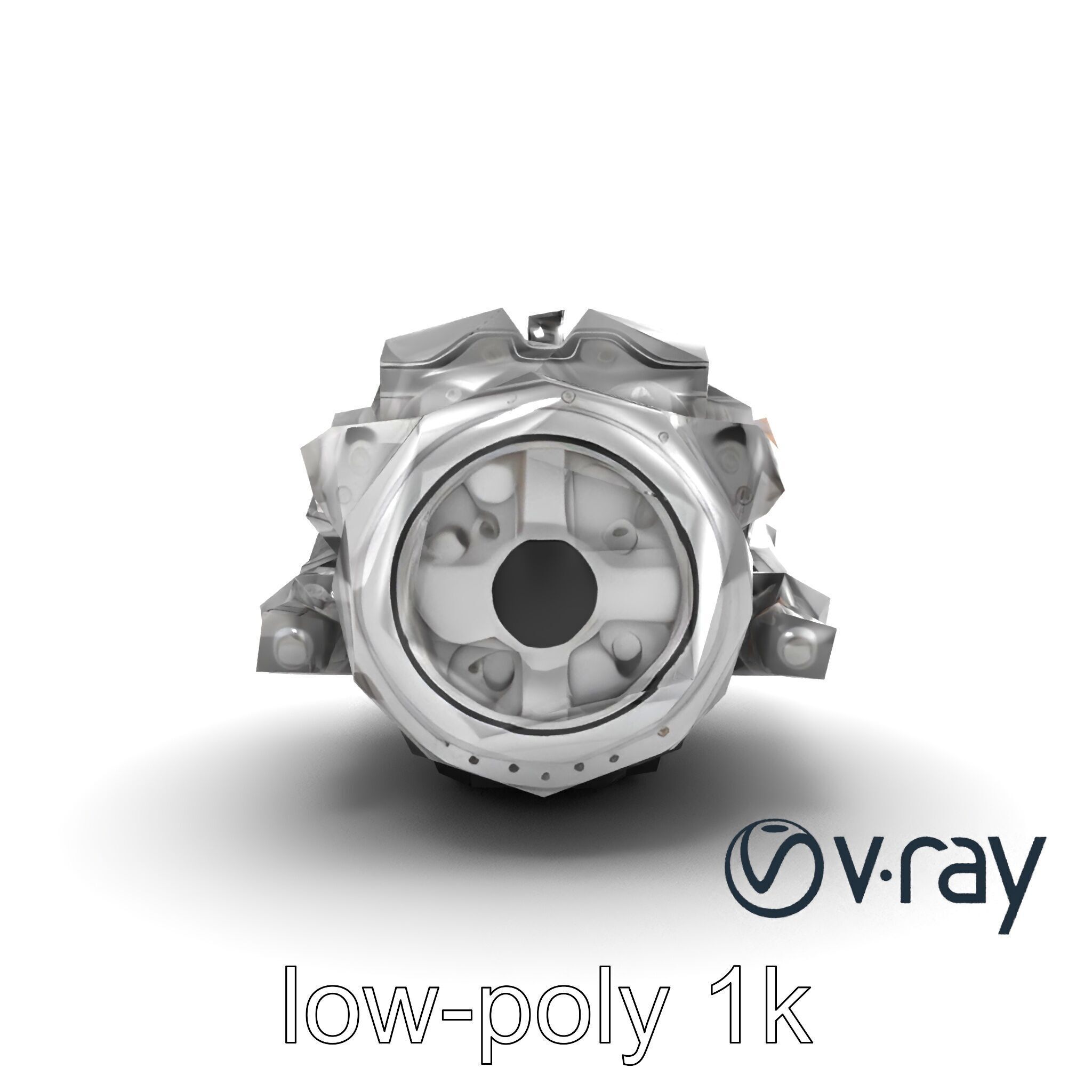Boxer Flat-4 Engine model pack with detailed cross-braced  Low-poly 3D model_16