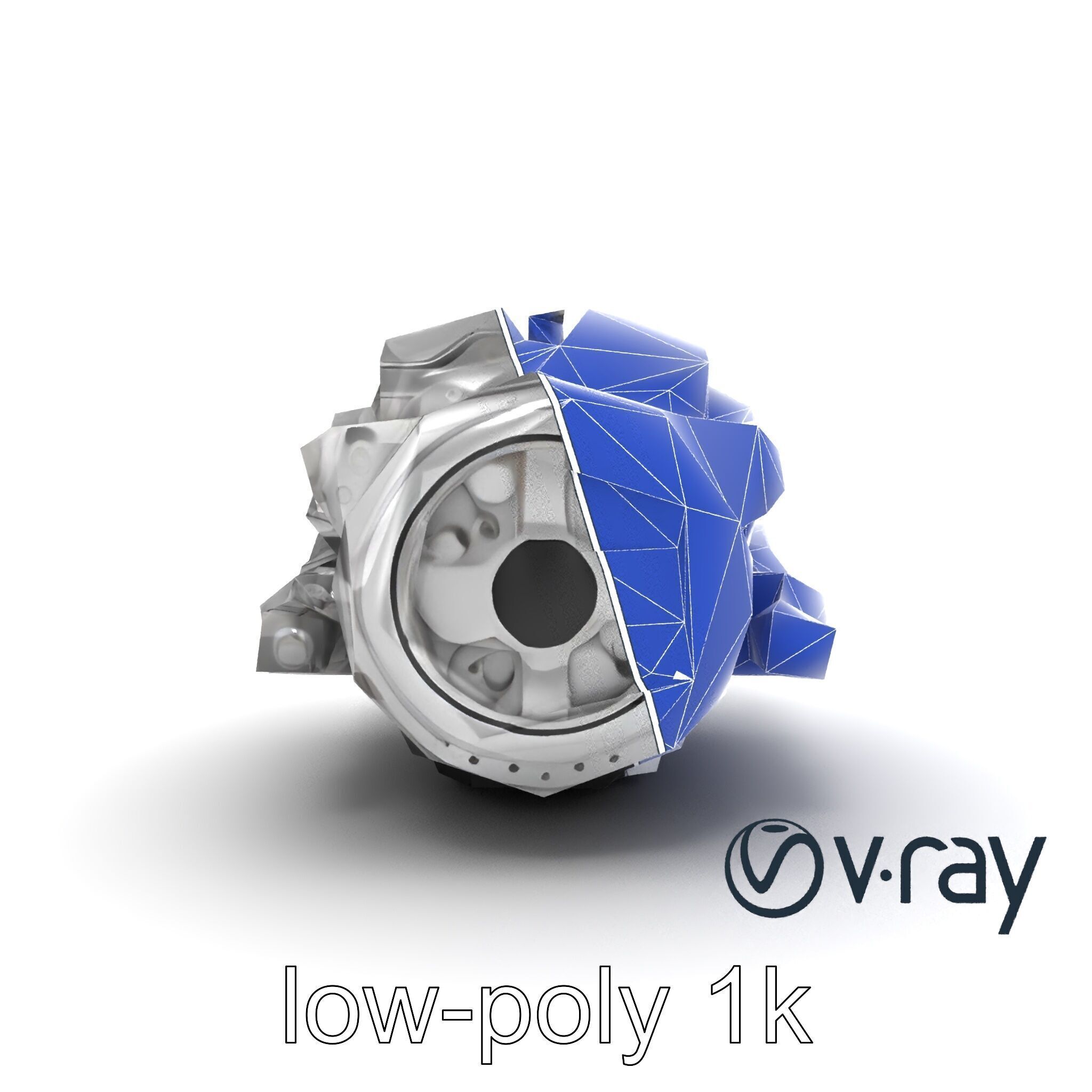 Boxer Flat-4 Engine model pack with detailed cross-braced  Low-poly 3D model_12