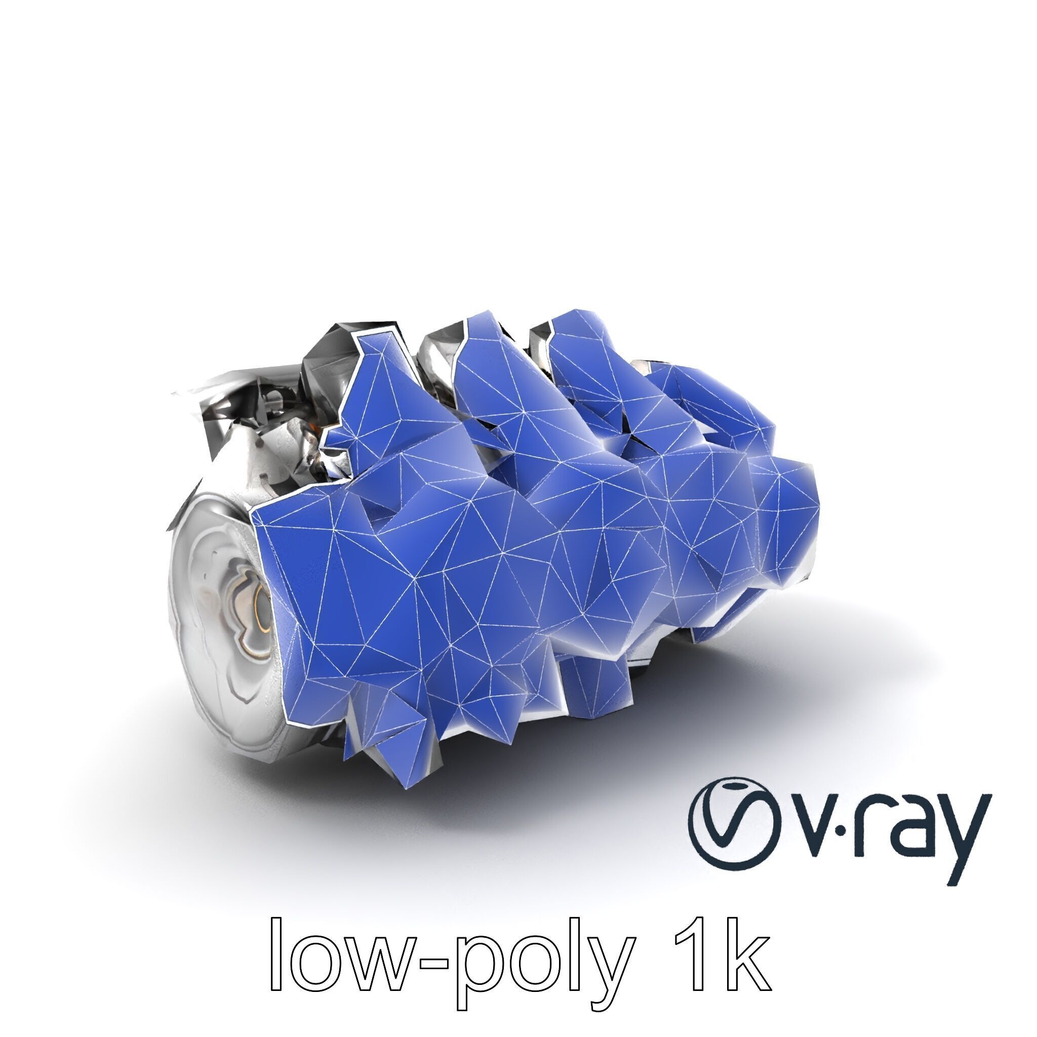 V12 Engine Billet Aluminum Components model pack Low-poly 3D model_20