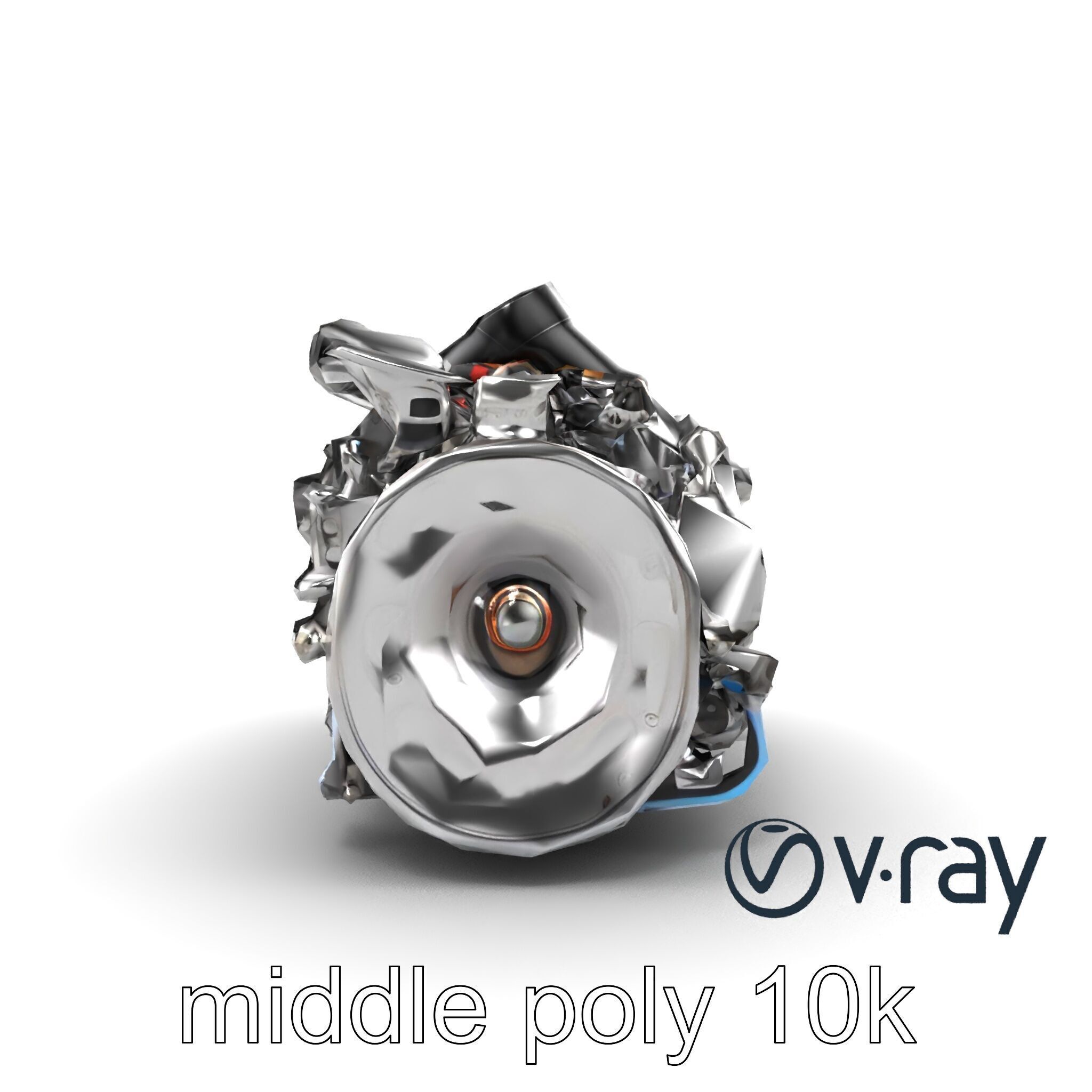 V12 Engine Billet Aluminum Components model pack Low-poly 3D model_13