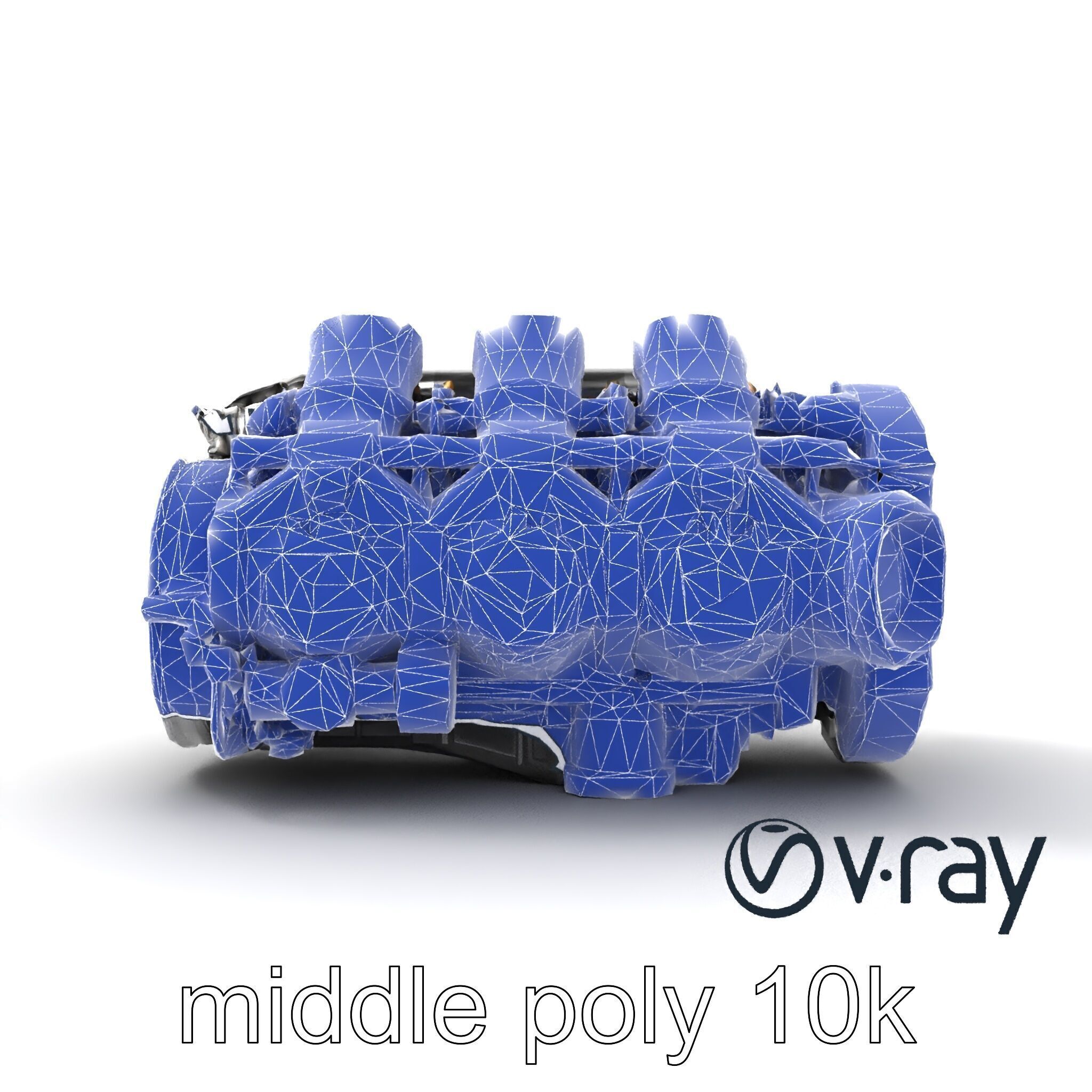 V12 Engine Billet Aluminum Components model pack Low-poly 3D model_12