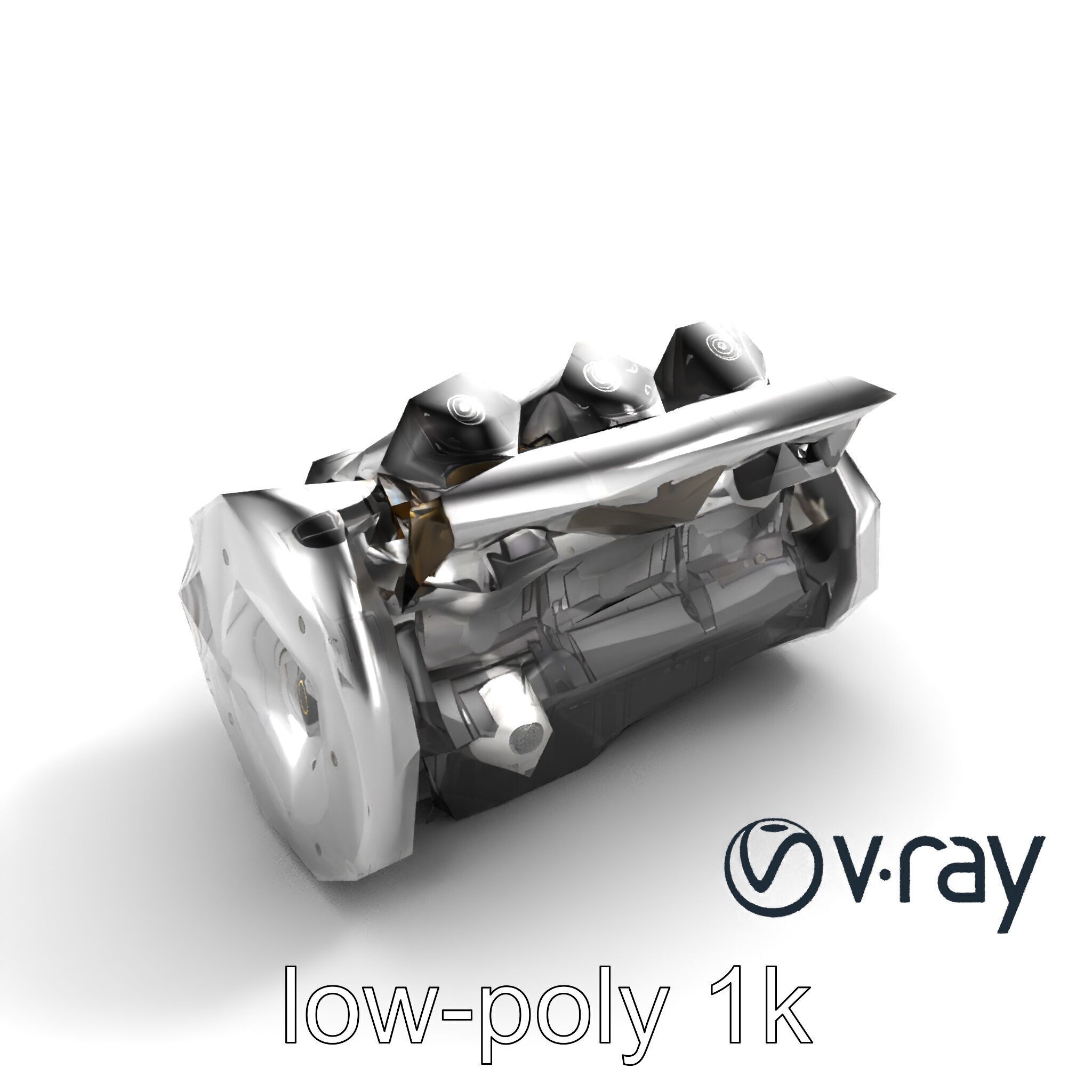 V12 Engine Billet Aluminum Components model pack Low-poly 3D model_7