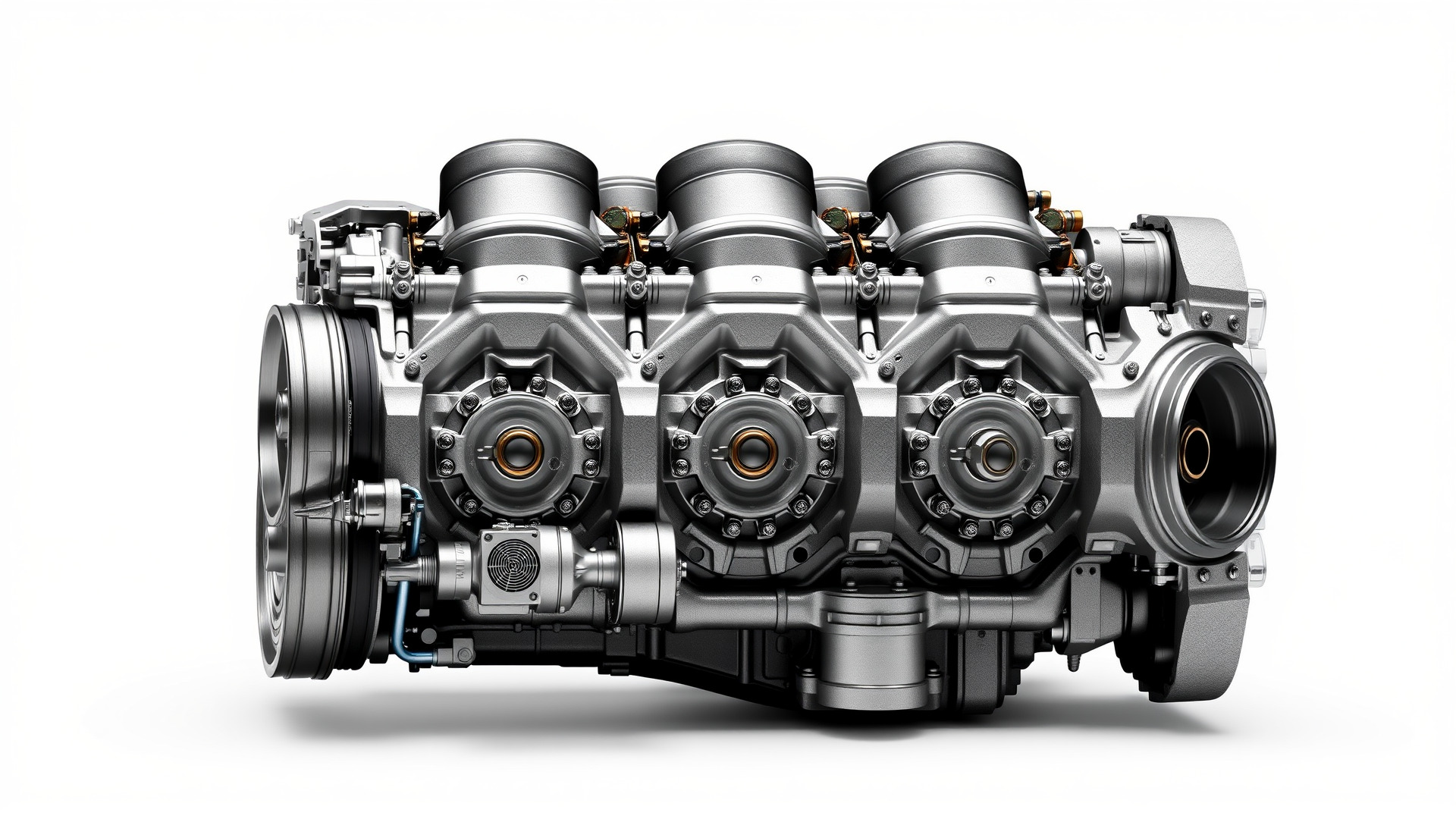 V12 Engine Billet Aluminum Components model pack Low-poly 3D model_4