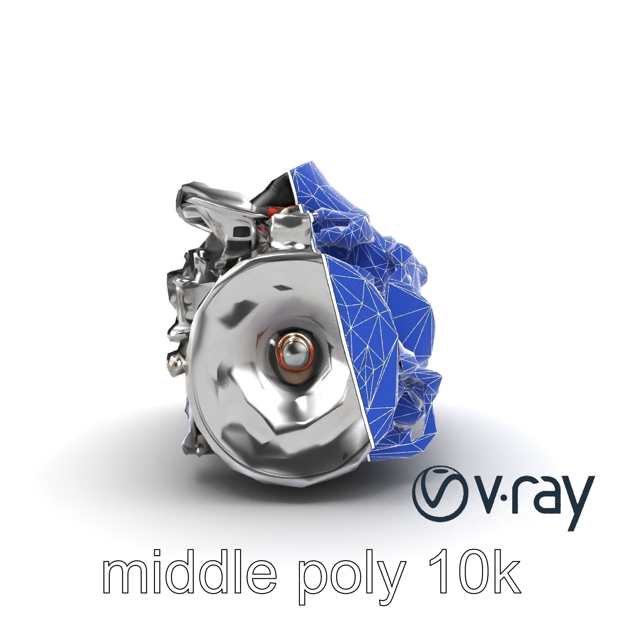 V12 Engine Billet Aluminum Components model pack Low-poly 3D model_26