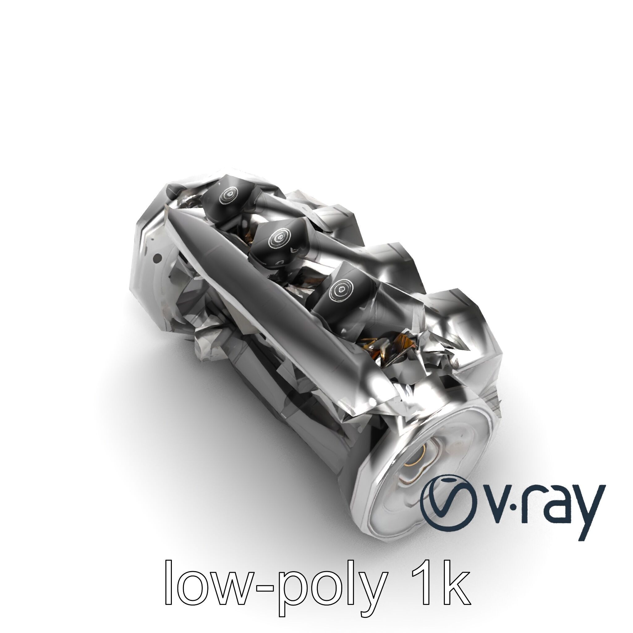 V12 Engine Billet Aluminum Components model pack Low-poly 3D model_10