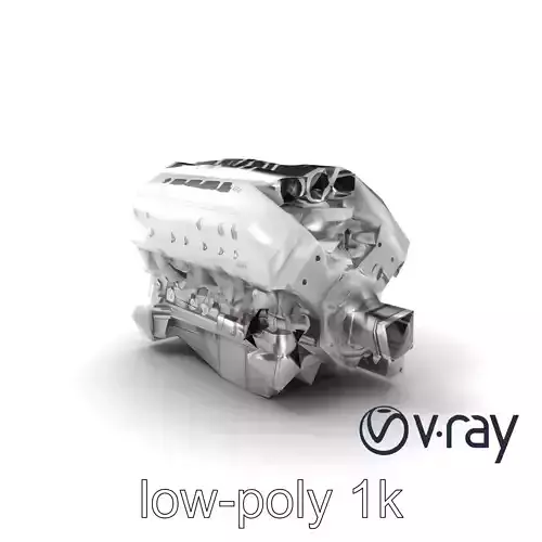 V8 Engine Rugged Design model pack Low-poly 3D model