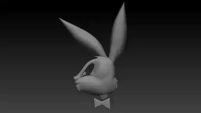 3D Bunny Head Pendant Design