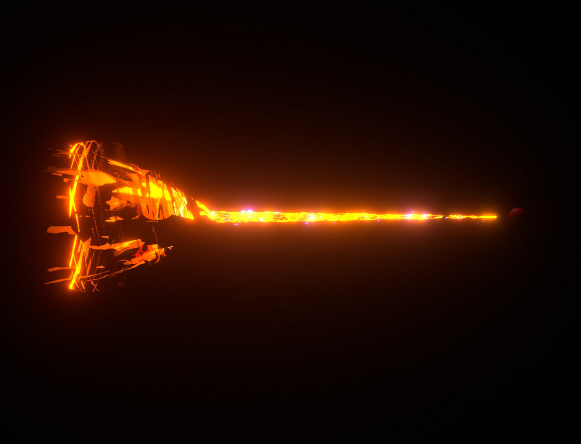 Animated Anime Beam Effect Low-poly 3D model_6