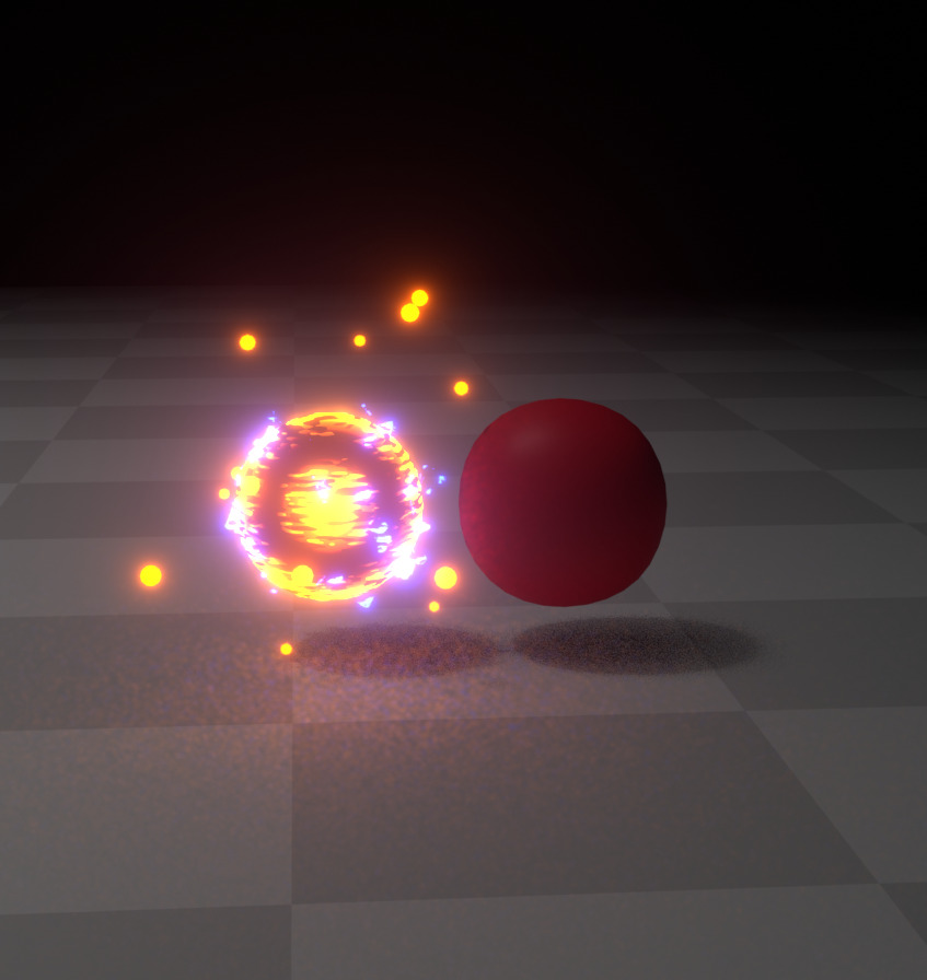 Animated Anime Beam Effect Low-poly 3D model_7