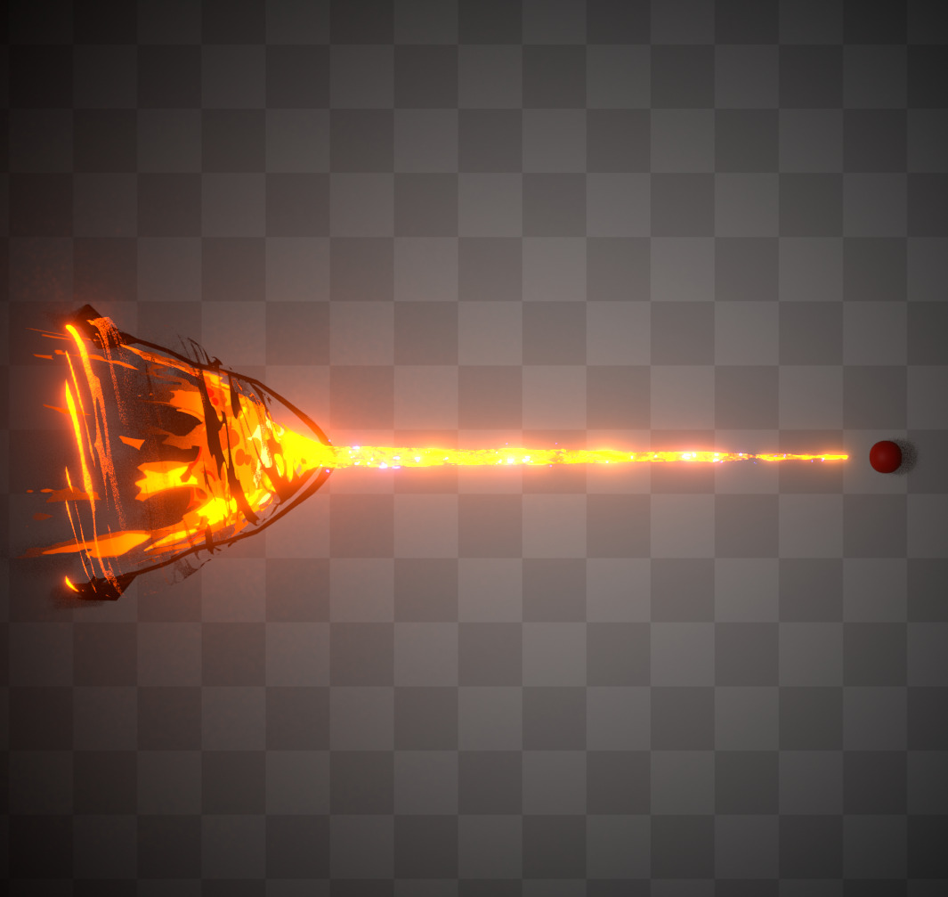 Animated Anime Beam Effect Low-poly 3D model_2