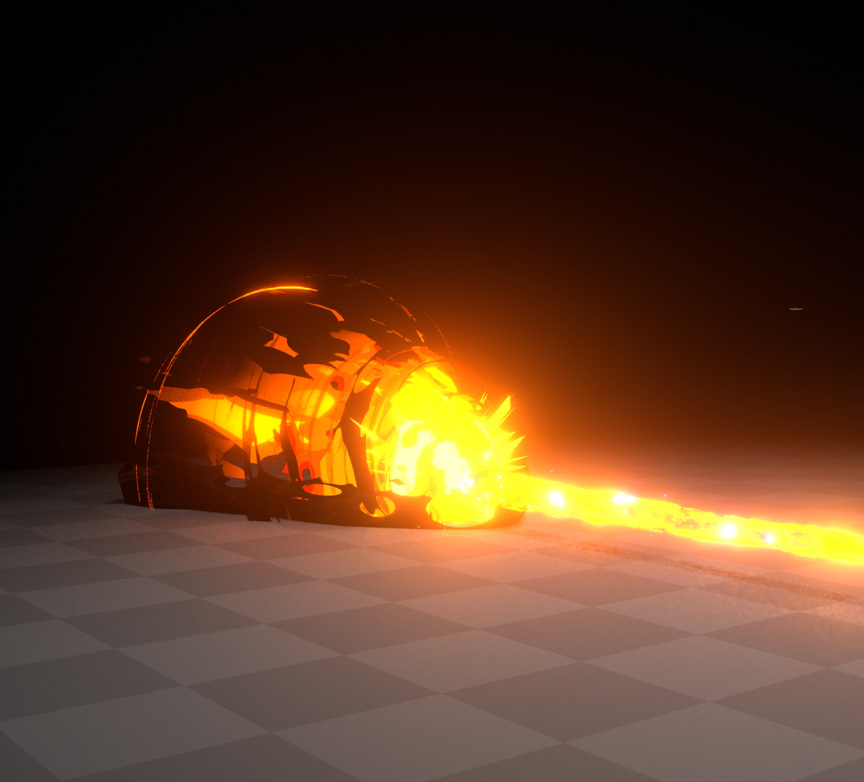 Animated Anime Beam Effect Low-poly 3D model_5