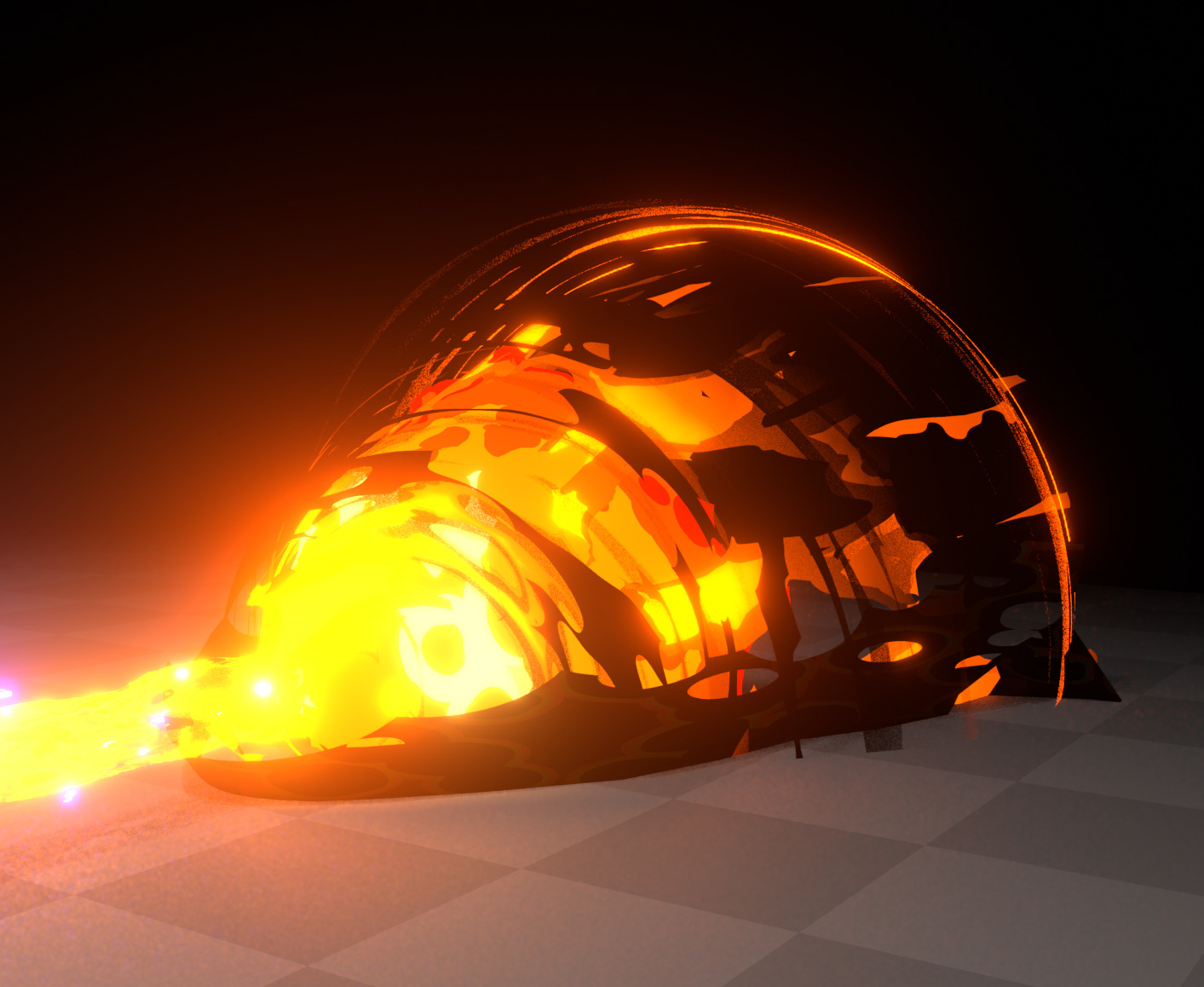 Animated Anime Beam Effect Low-poly 3D model_4