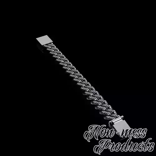 Serpent Scale Cuban Chain Bracelet