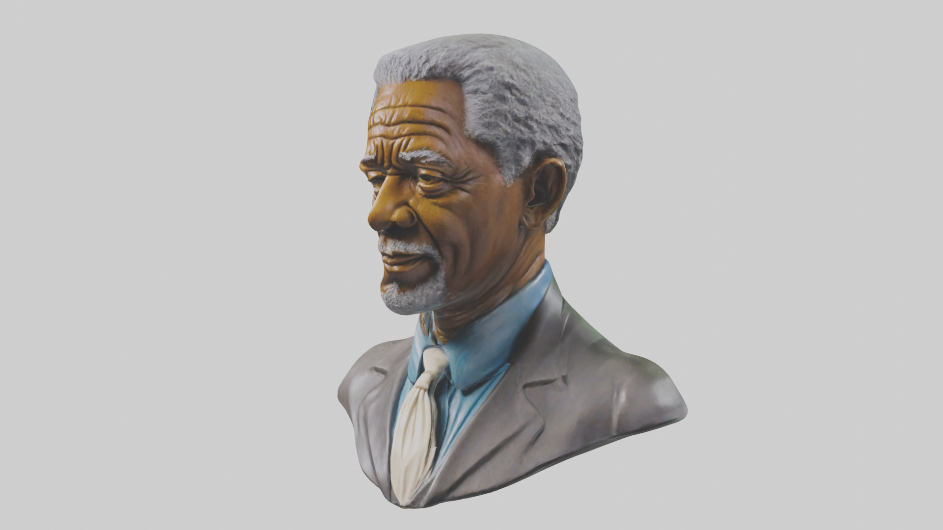 Morgan Freeman Statue Model 3D model_10