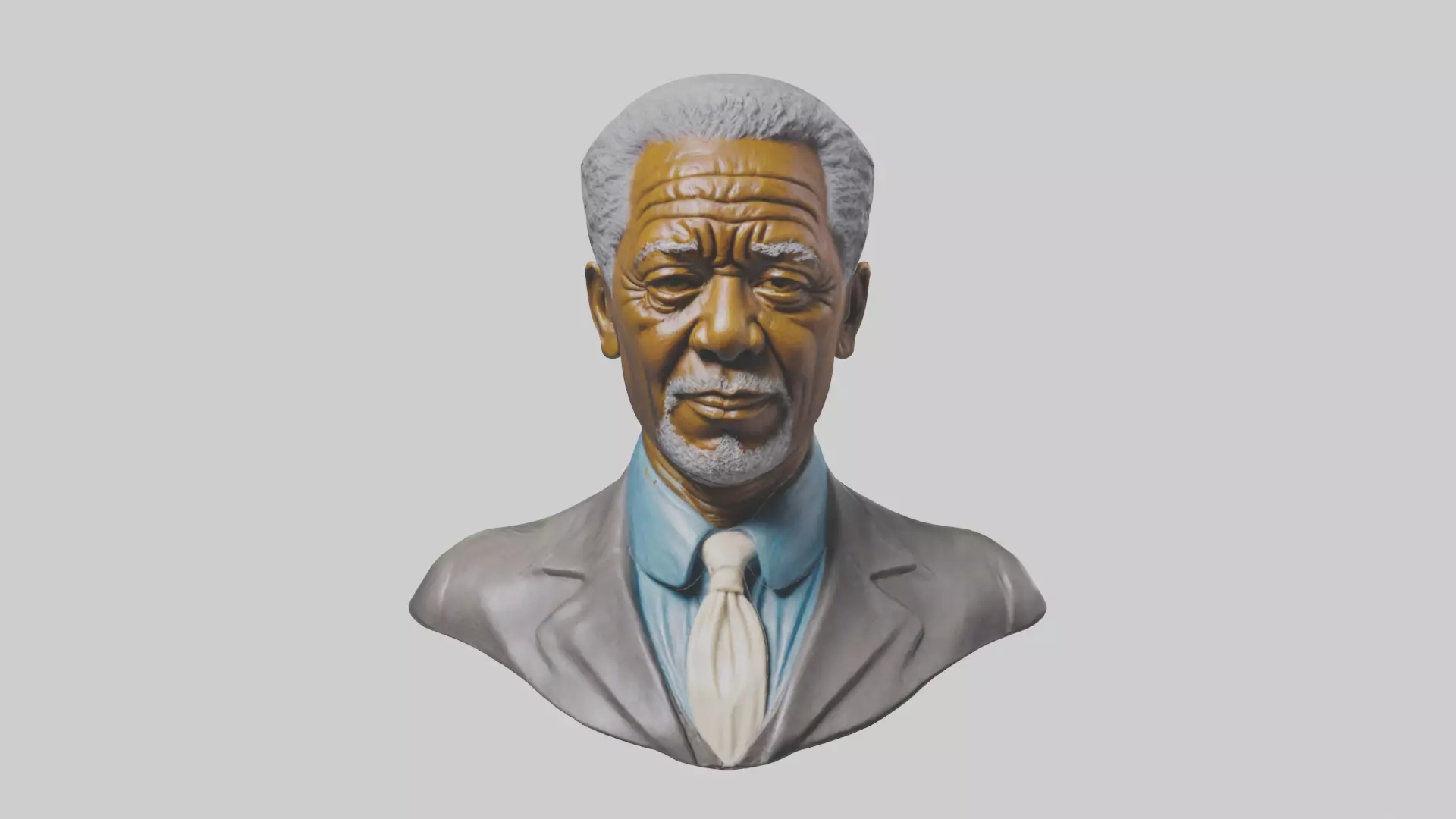 Morgan Freeman Statue Model 3D model_0