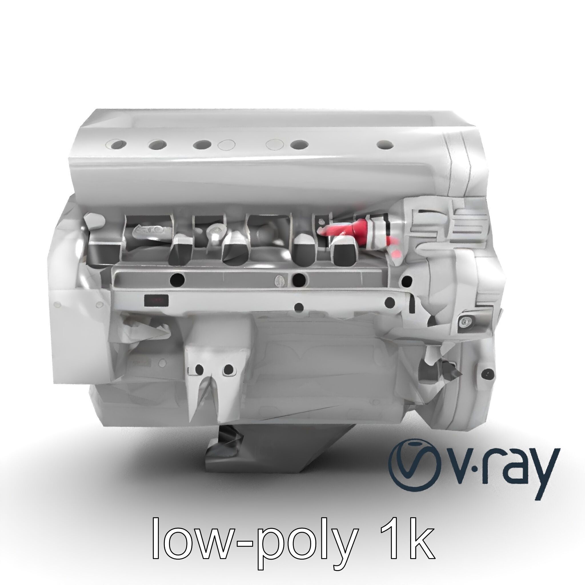 Inline 4-Cylinder Engine Precision model pack Low-poly 3D model_18