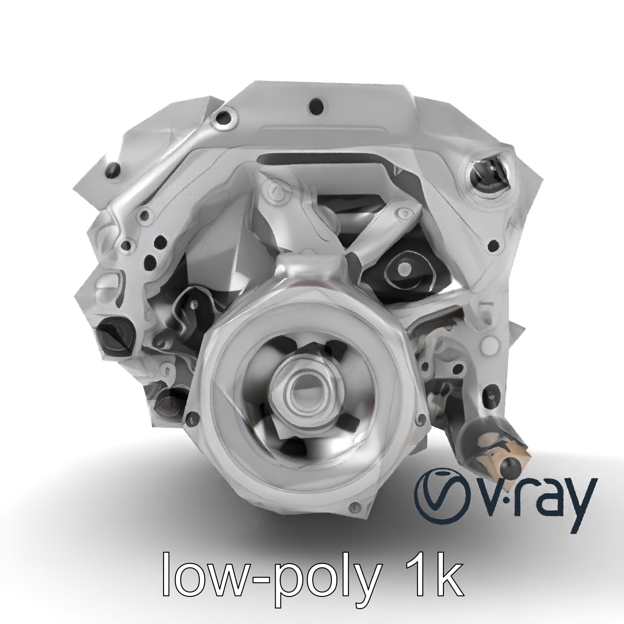 Inline 4-Cylinder Engine Precision model pack Low-poly 3D model_12