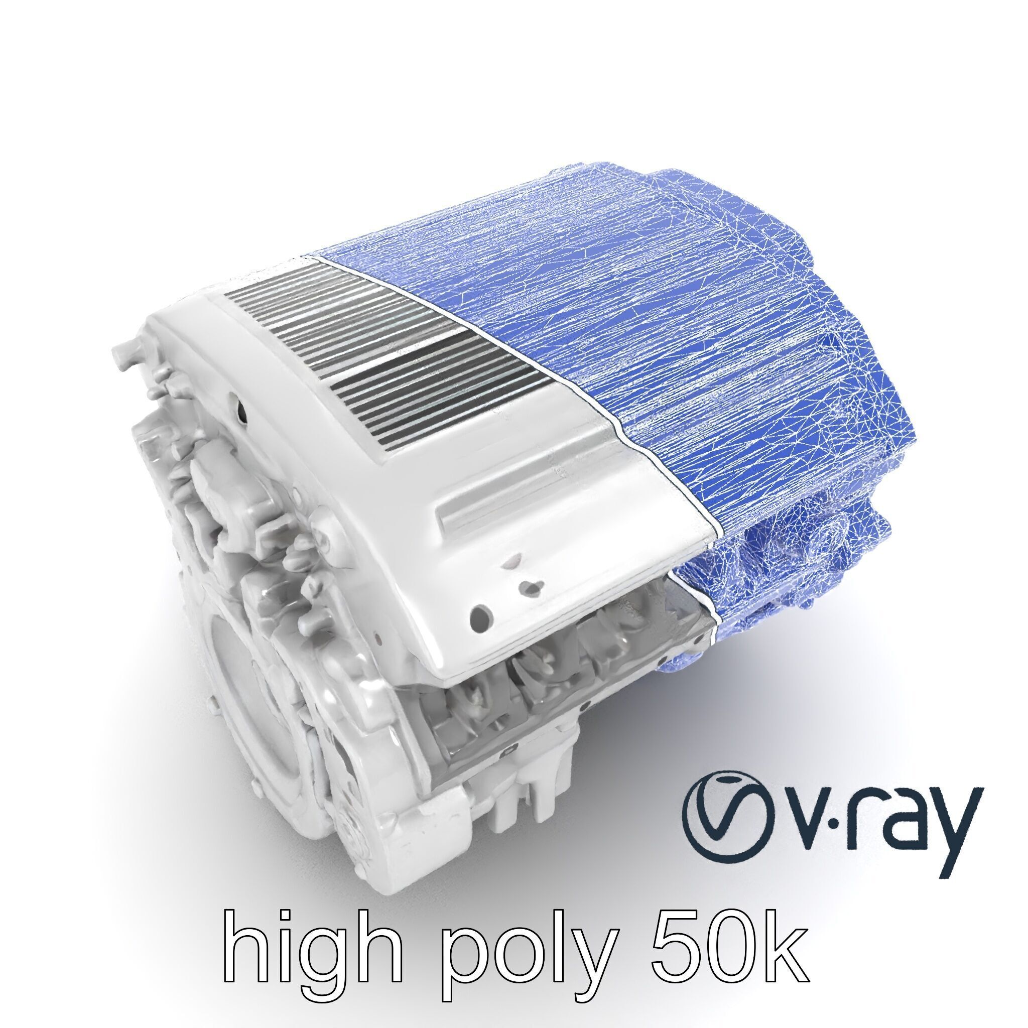 Inline 4-Cylinder Engine Precision model pack Low-poly 3D model_28