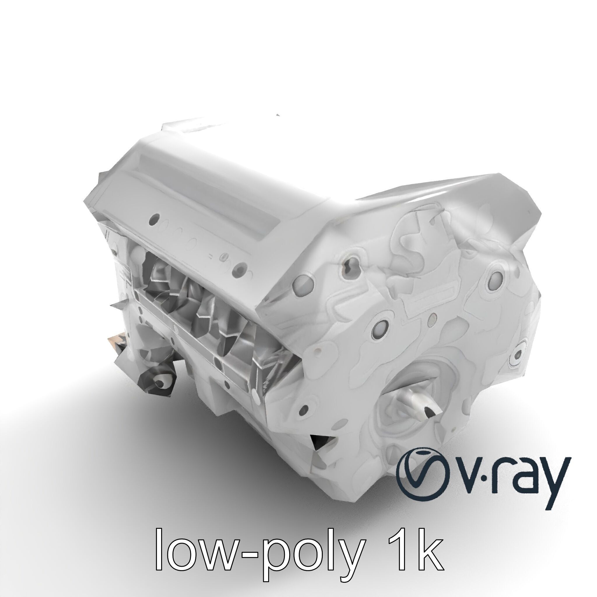 Inline 4-Cylinder Engine Precision model pack Low-poly 3D model_10