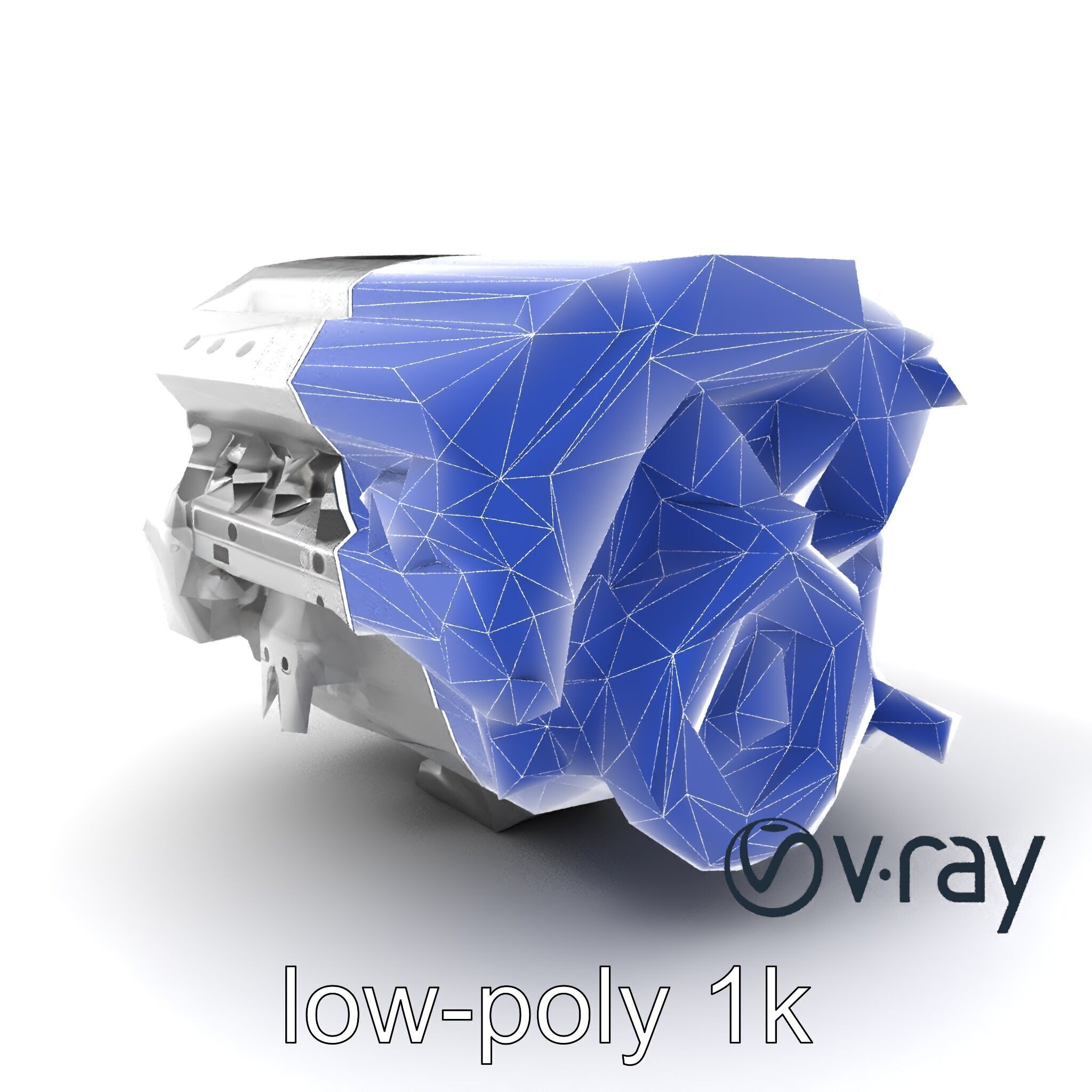 Inline 4-Cylinder Engine Precision model pack Low-poly 3D model_7
