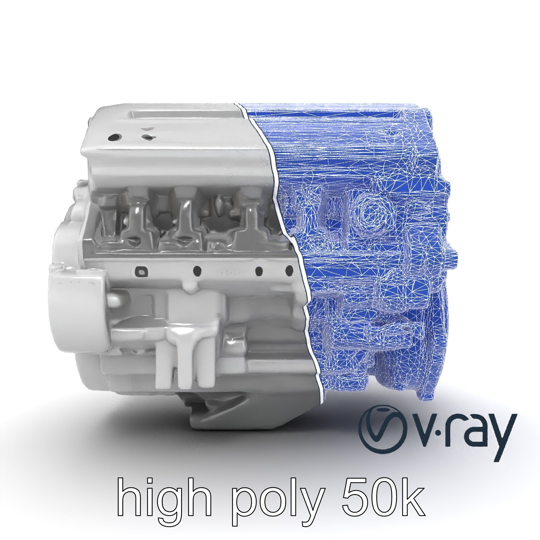 Inline 4-Cylinder Engine Precision model pack Low-poly 3D model_31