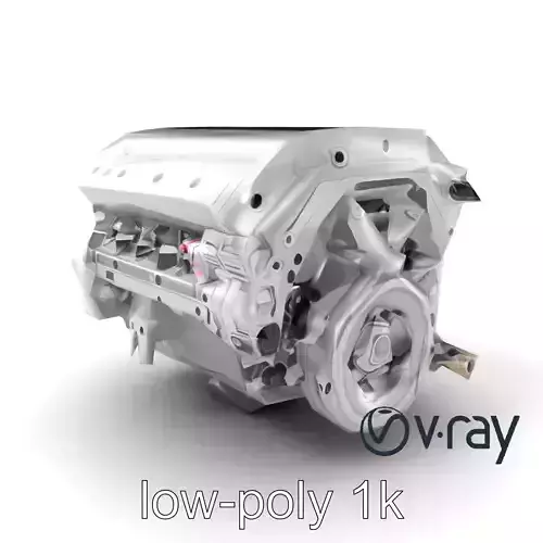 Inline 4-Cylinder Engine Precision model pack Low-poly 3D model