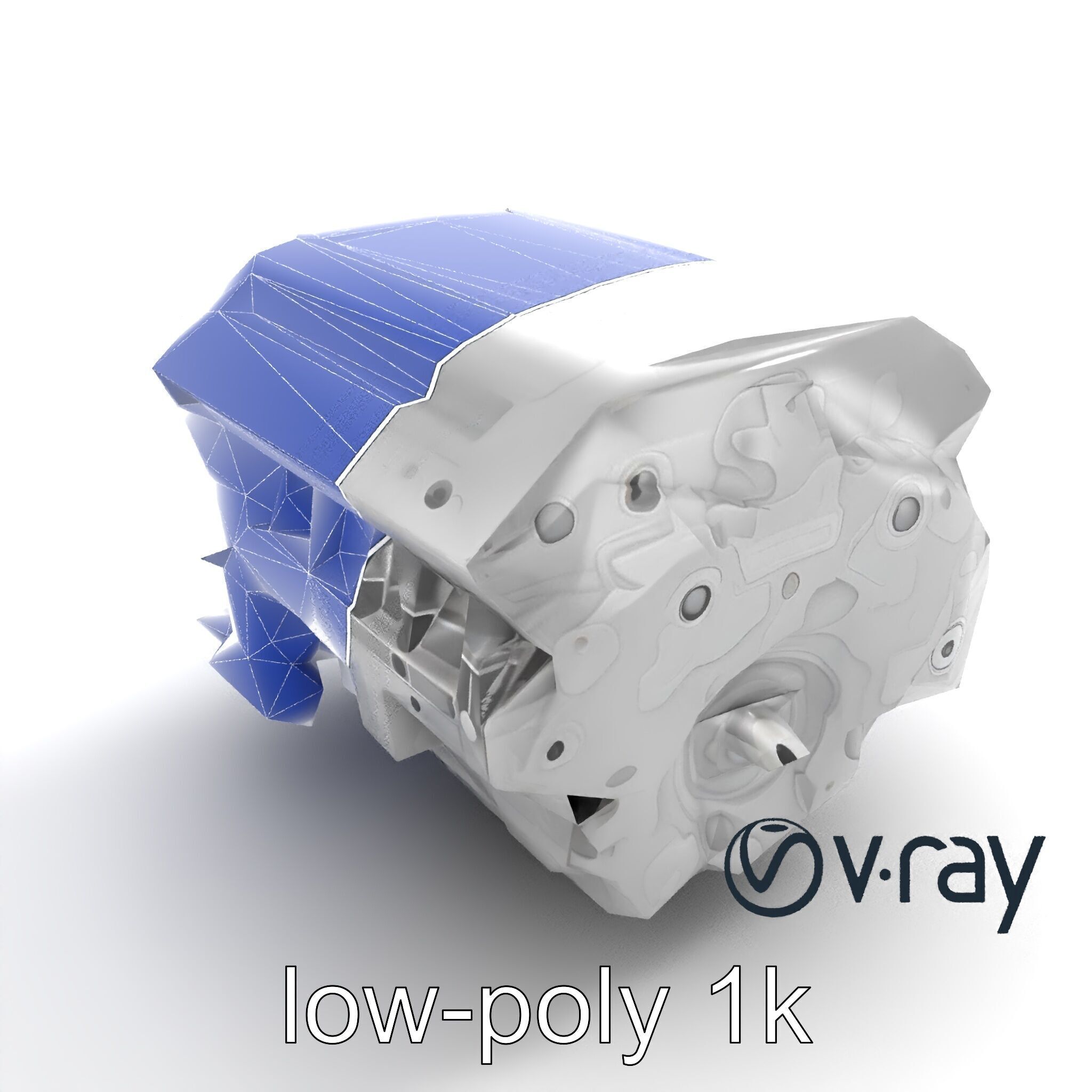 Inline 4-Cylinder Engine Precision model pack Low-poly 3D model_14