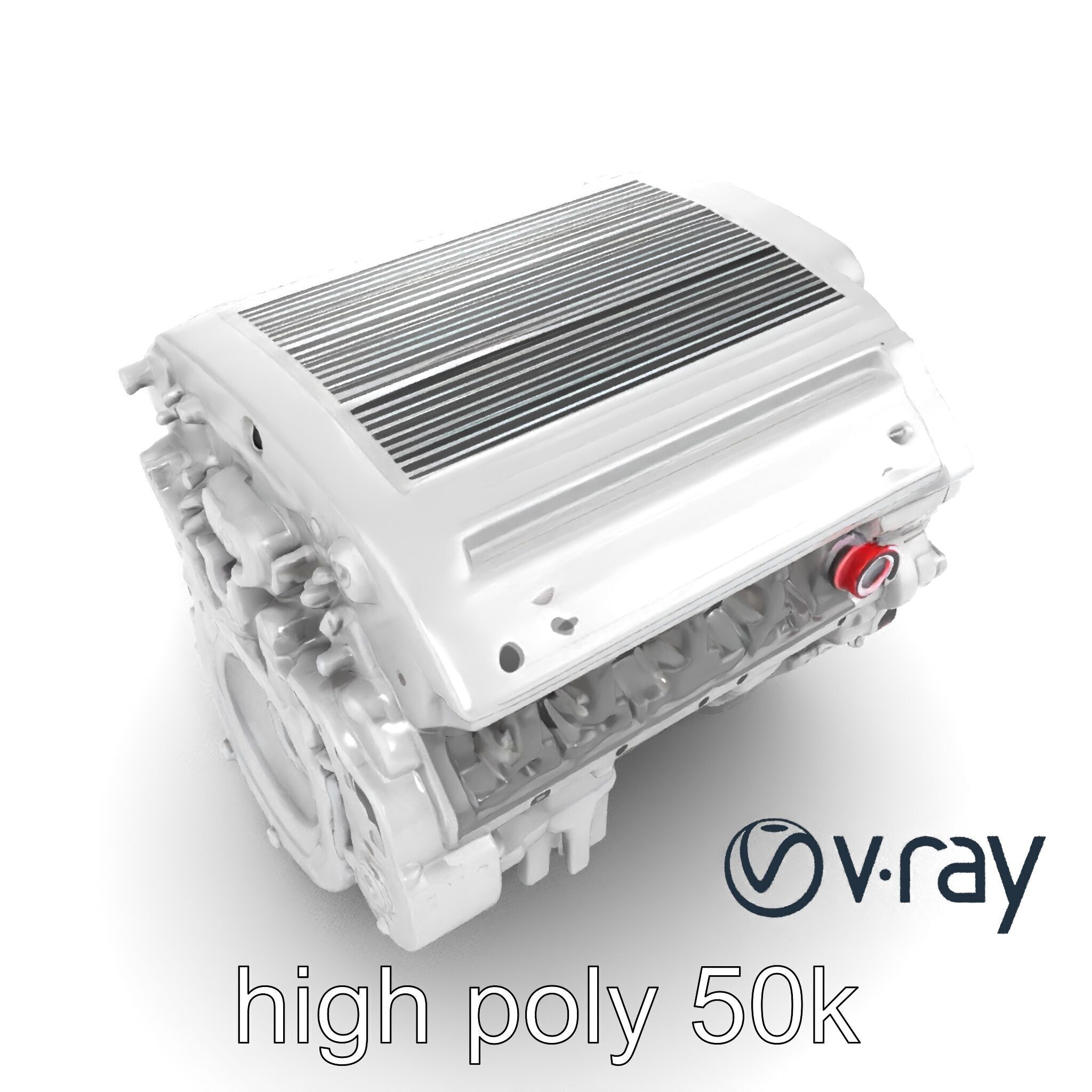 Inline 4-Cylinder Engine Precision model pack Low-poly 3D model_11