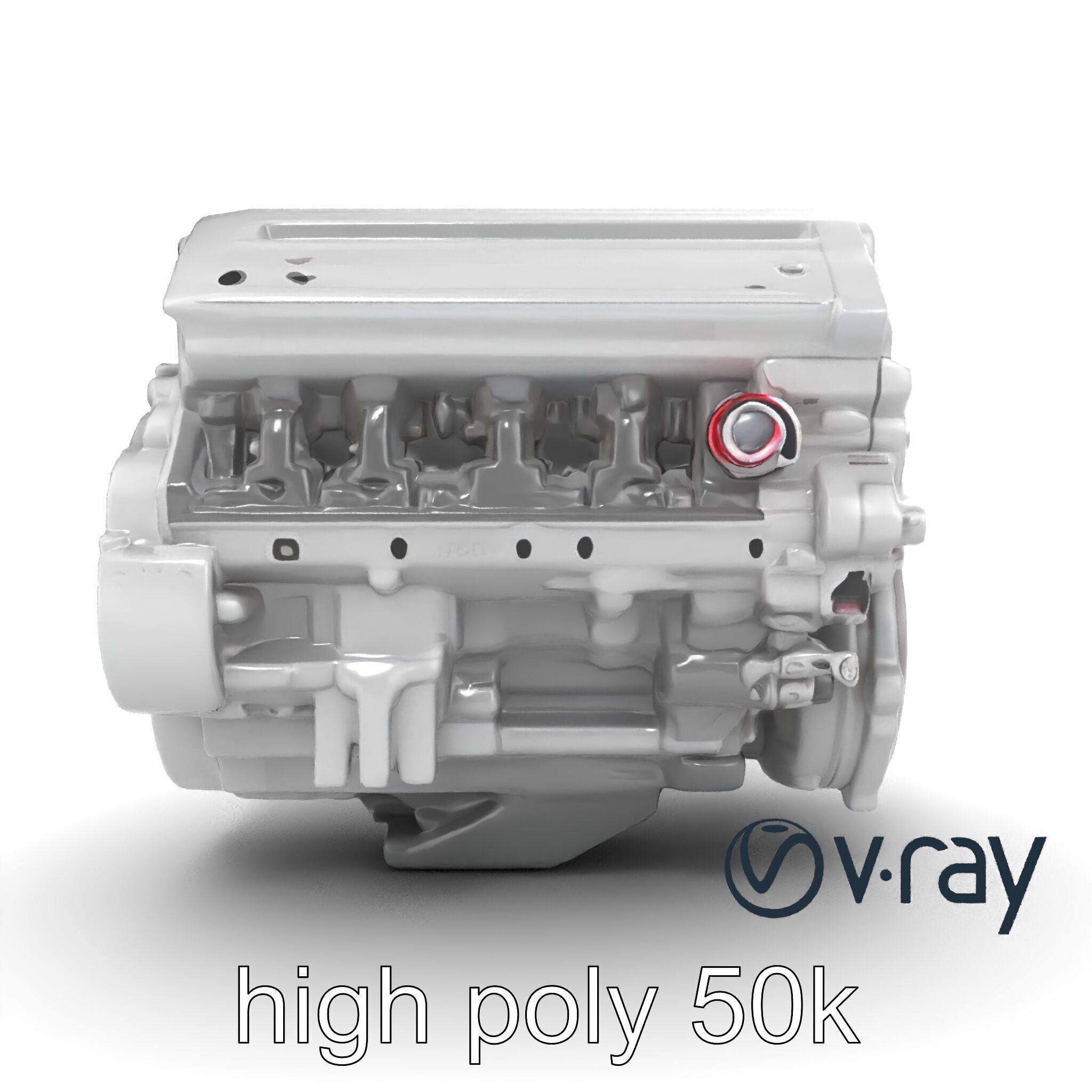 Inline 4-Cylinder Engine Precision model pack Low-poly 3D model_13