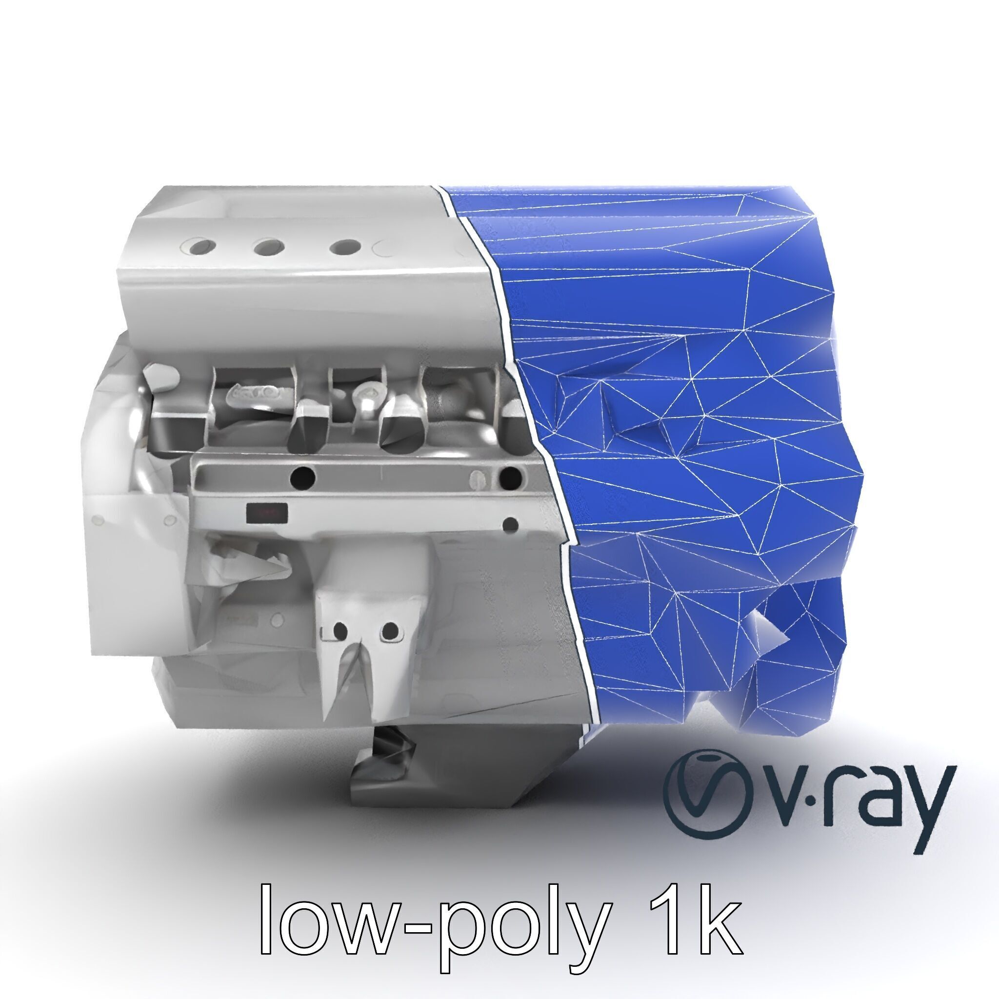 Inline 4-Cylinder Engine Precision model pack Low-poly 3D model_22