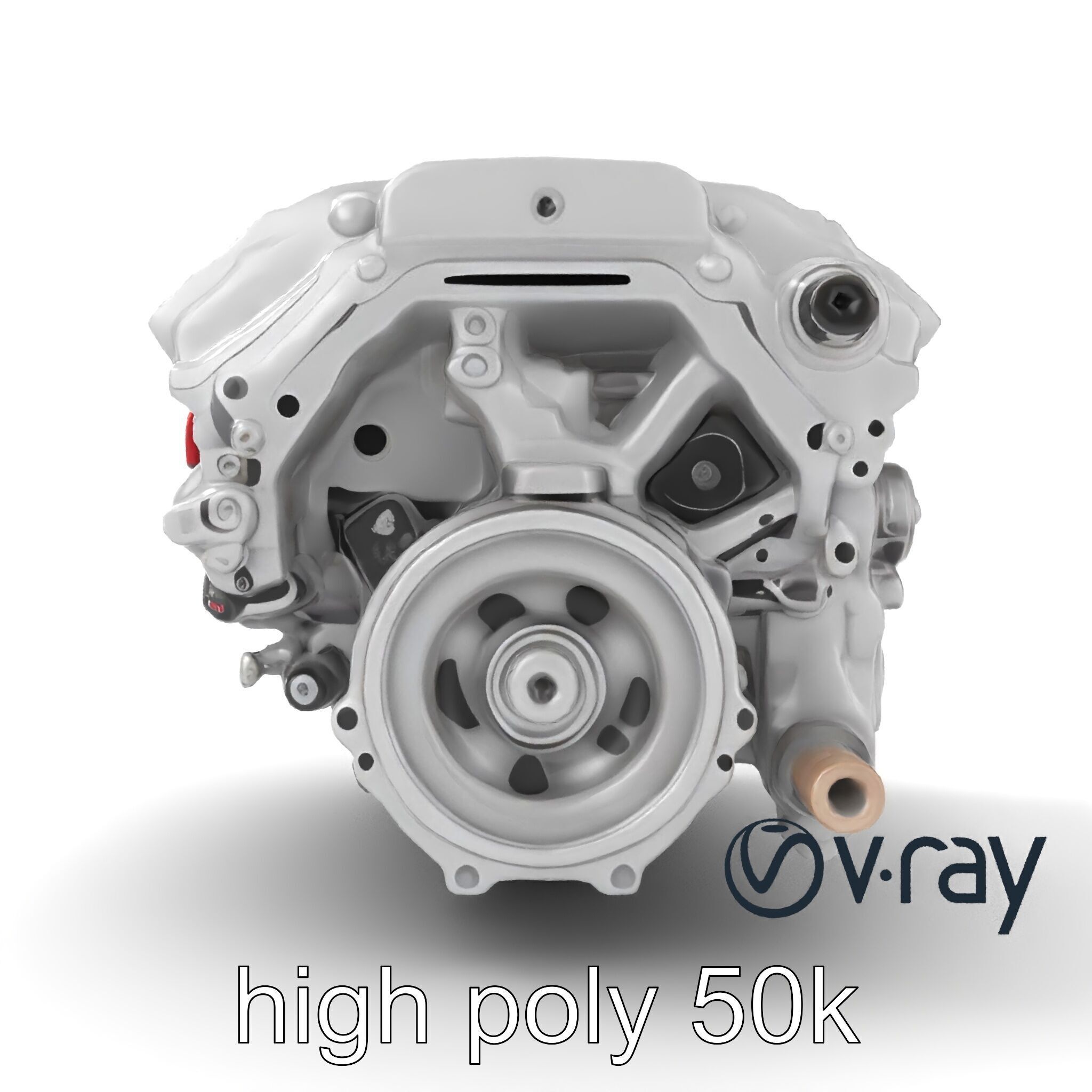 Inline 4-Cylinder Engine Precision model pack Low-poly 3D model_26