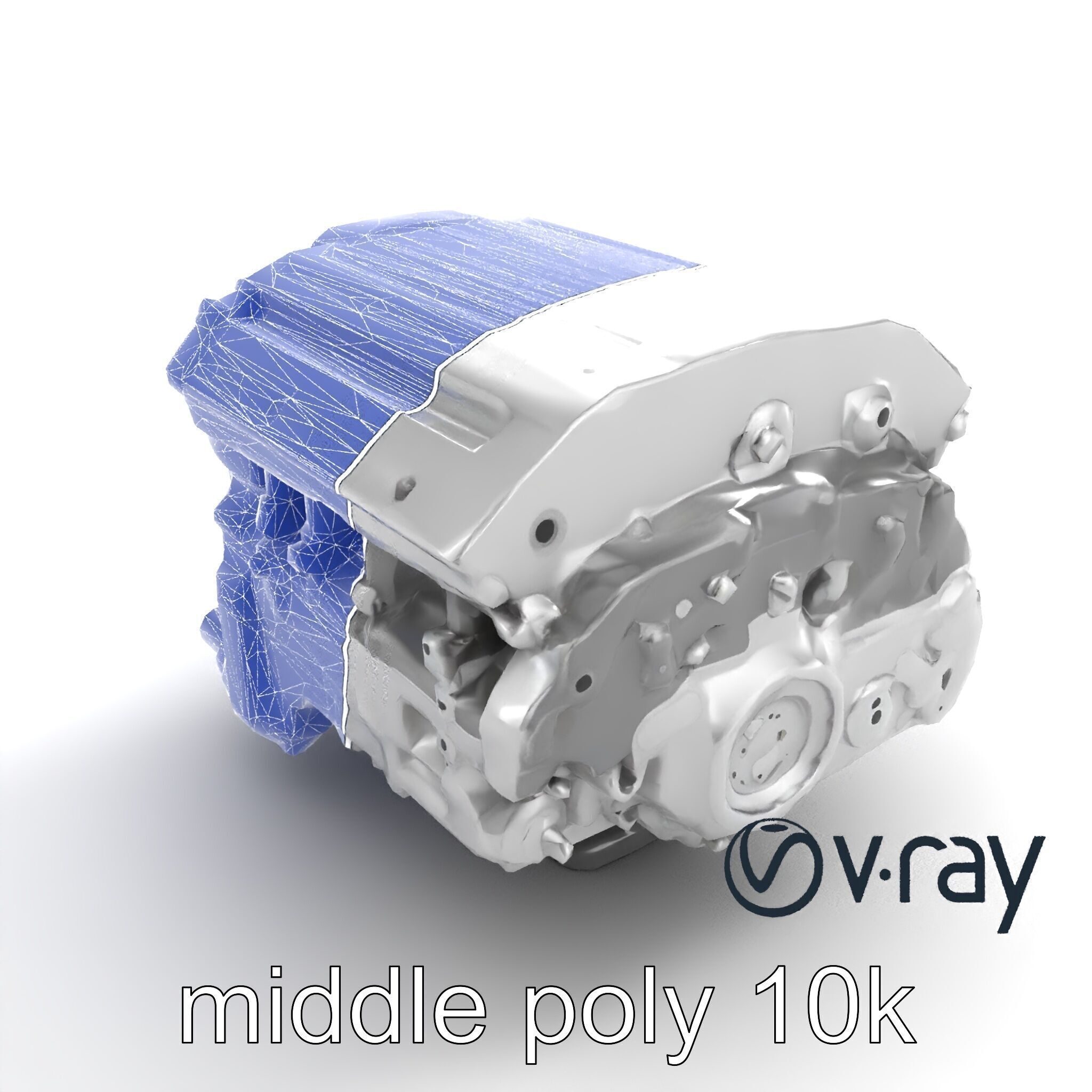 Inline 4-Cylinder Engine Precision model pack Low-poly 3D model_16