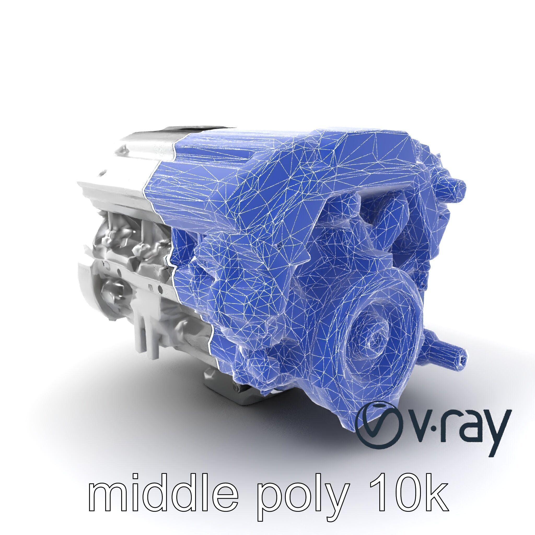 Inline 4-Cylinder Engine Precision model pack Low-poly 3D model_6