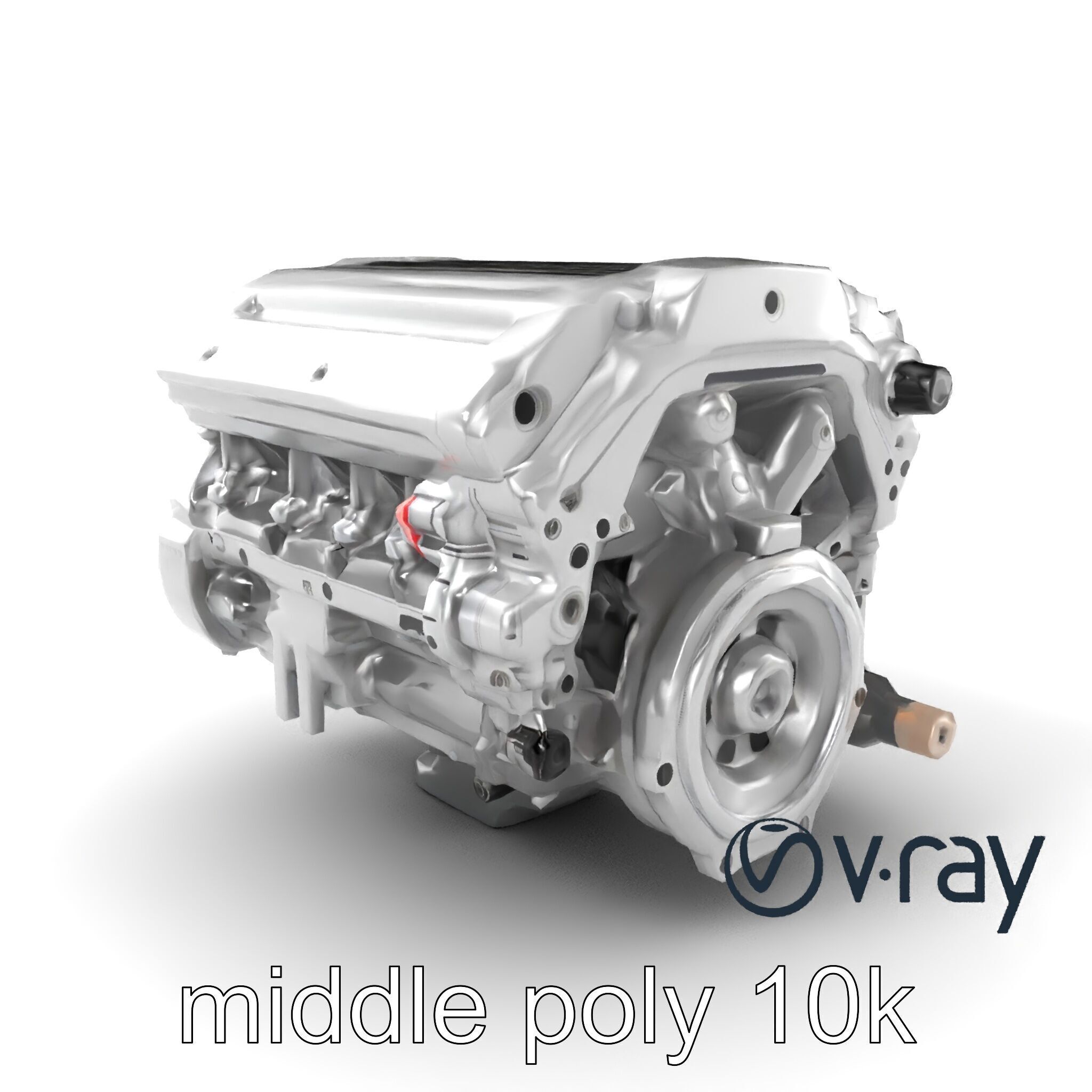 Inline 4-Cylinder Engine Precision model pack Low-poly 3D model_3