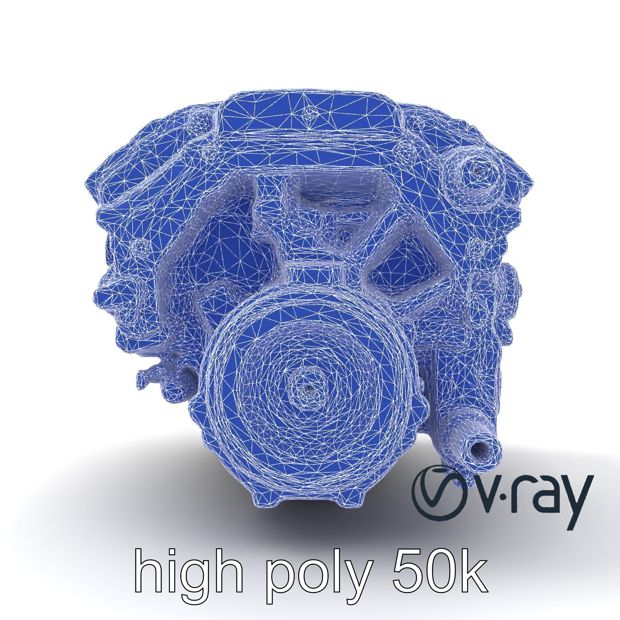 Inline 4-Cylinder Engine Precision model pack Low-poly 3D model_30
