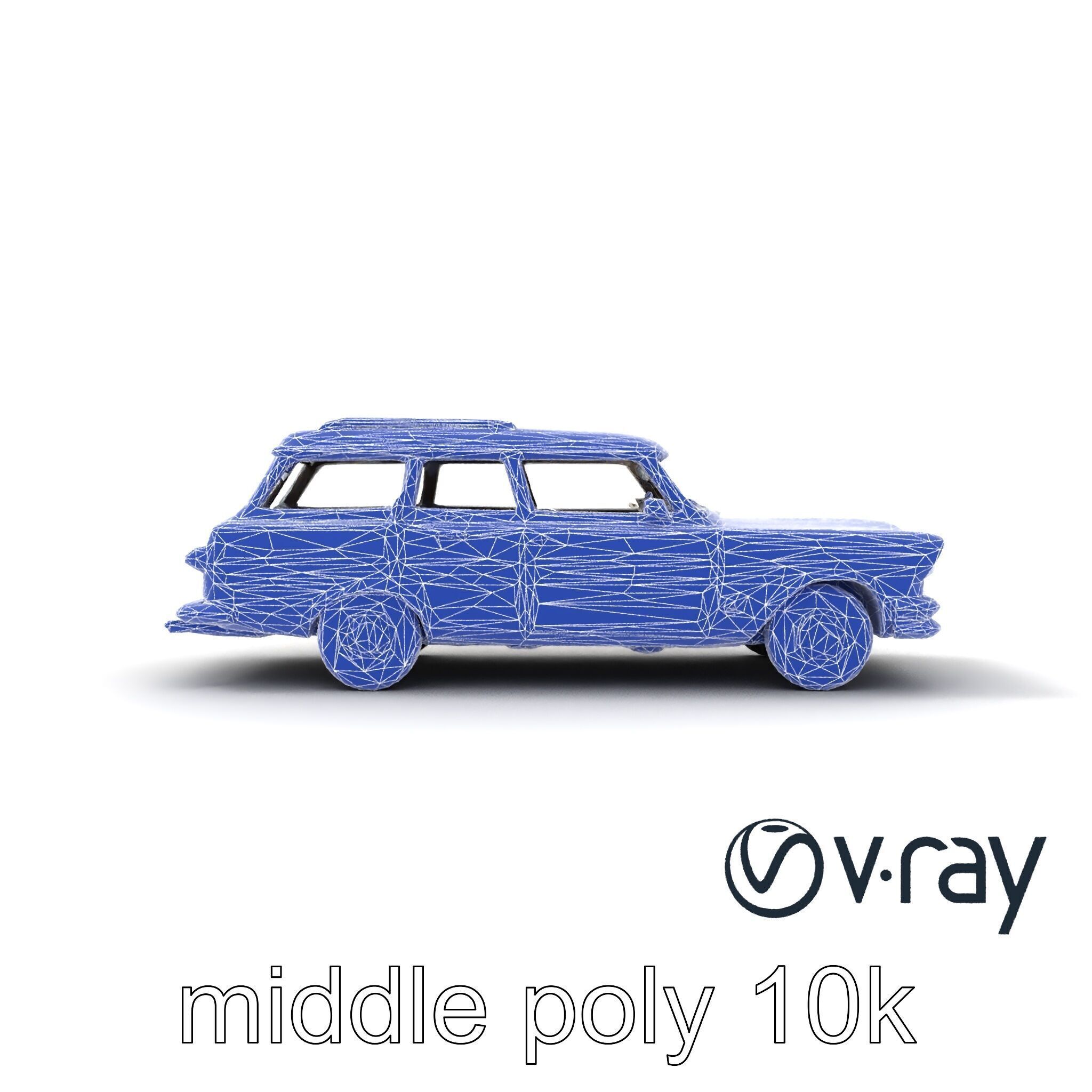 Classic Station Wagon with Woodgrain Detail model pack Low-poly 3D model_63