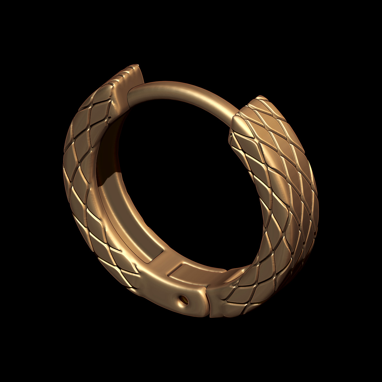 Serpent Scale Earring 3D print model_1