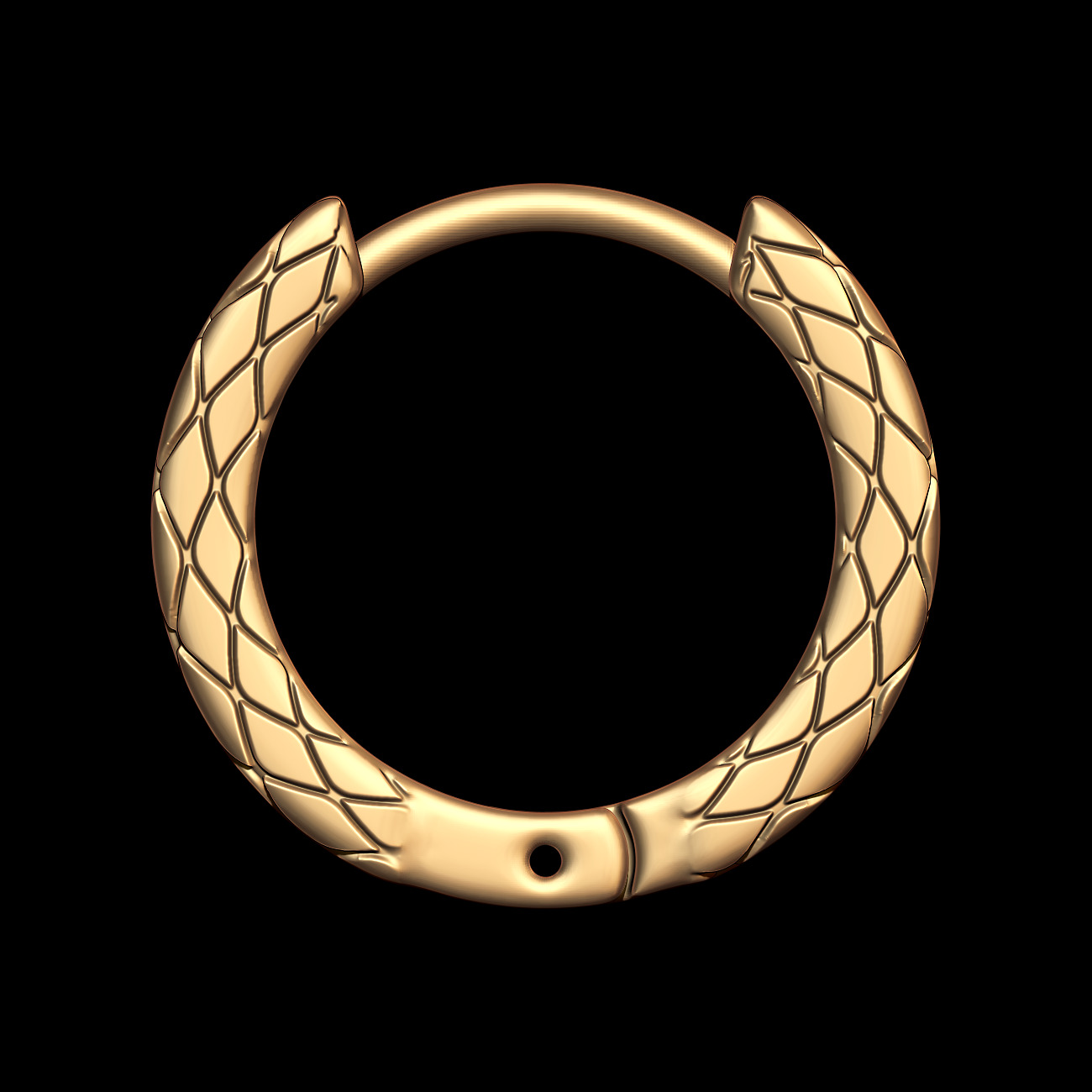 Serpent Scale Earring 3D print model_2