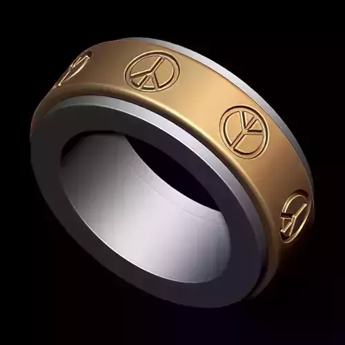 Peace Spinner Ring