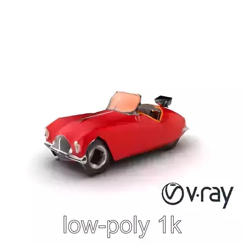 Classic Vintage Roadster Sculpted Body model pack Low-poly 3D model