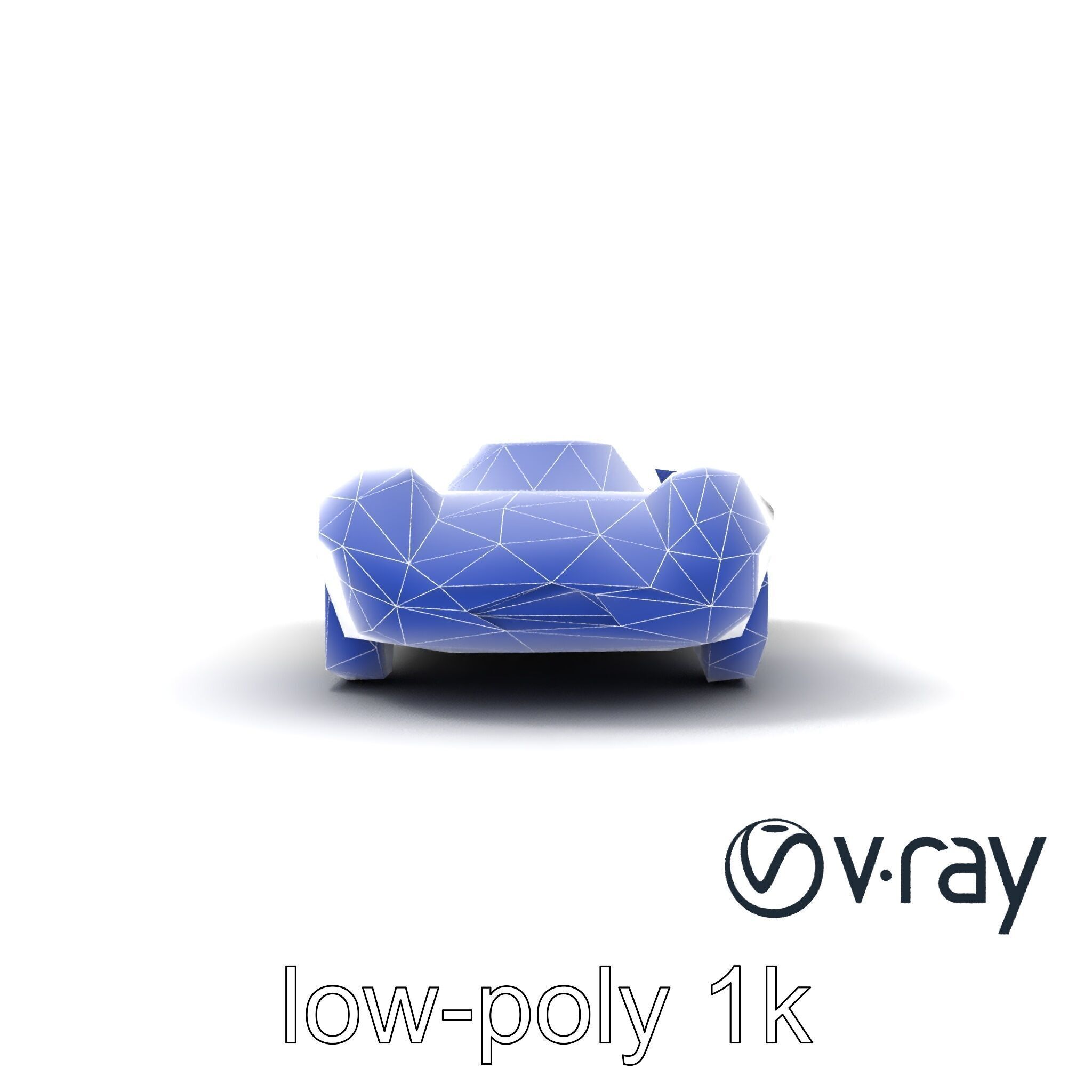 Vintage Aerodynamic Racing Car model pack Low-poly 3D model_15