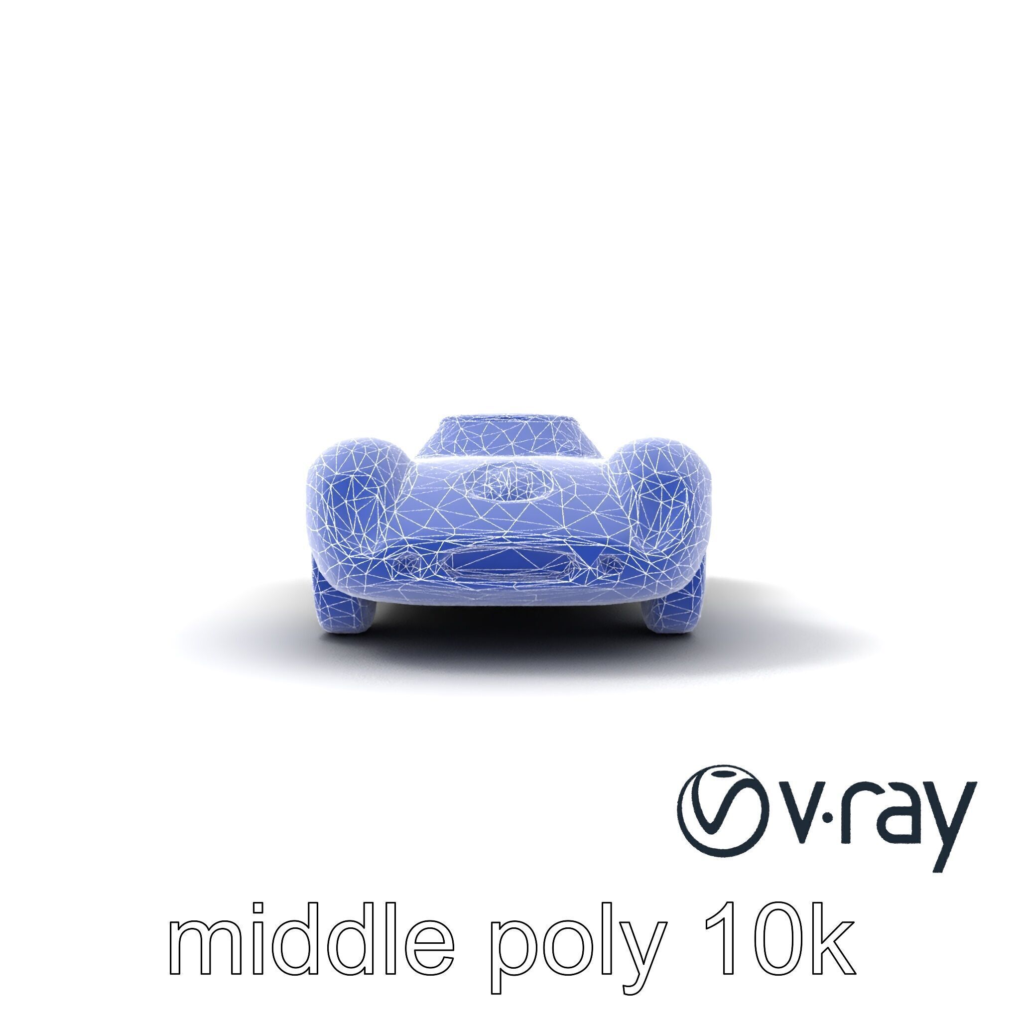 Vintage Aerodynamic Racing Car model pack Low-poly 3D model_28